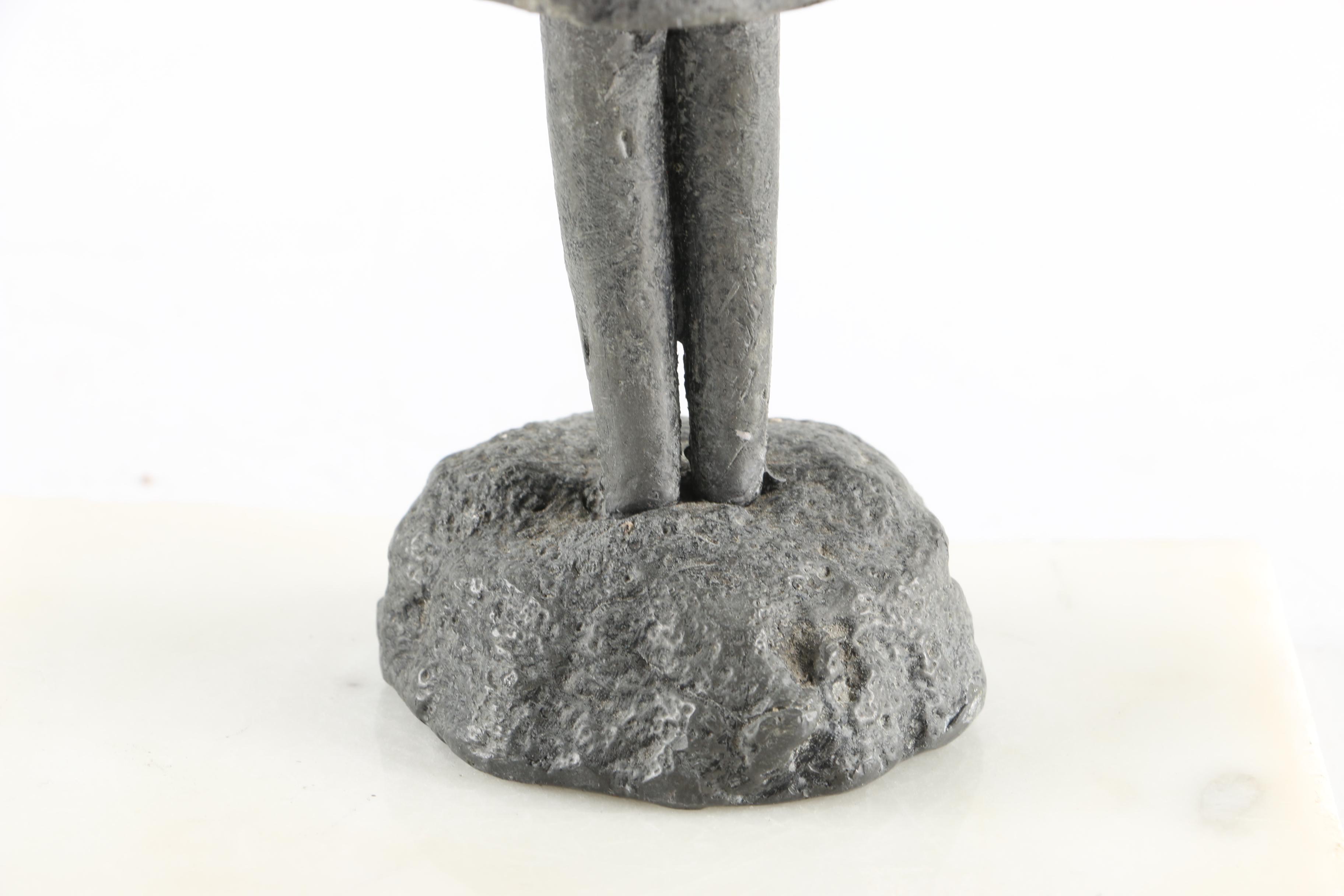 William Lattimer Cast Lead Sculpture of a Young Girl