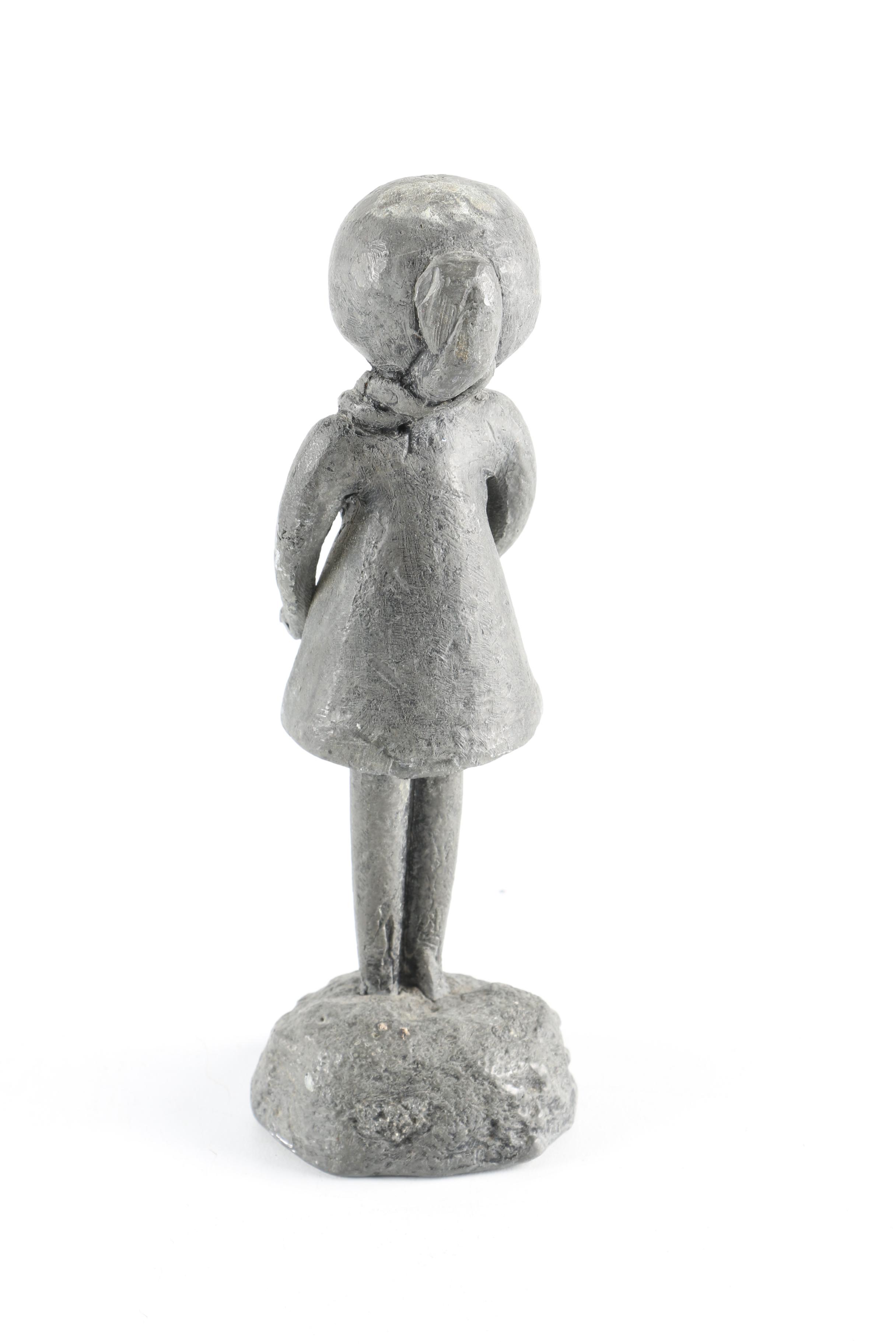 William Lattimer Cast Lead Sculpture of a Young Girl