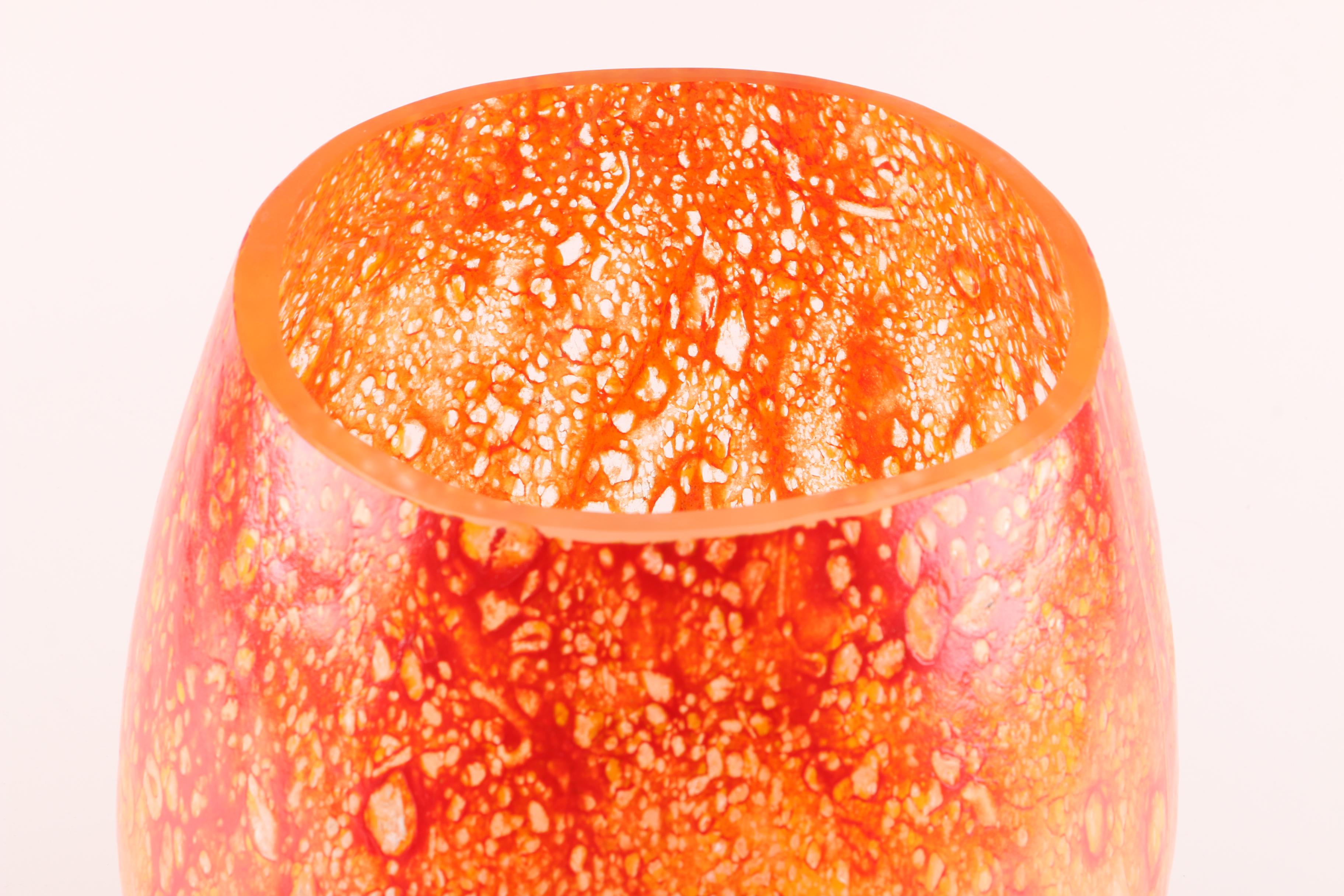 Signed Molded Glass Vase