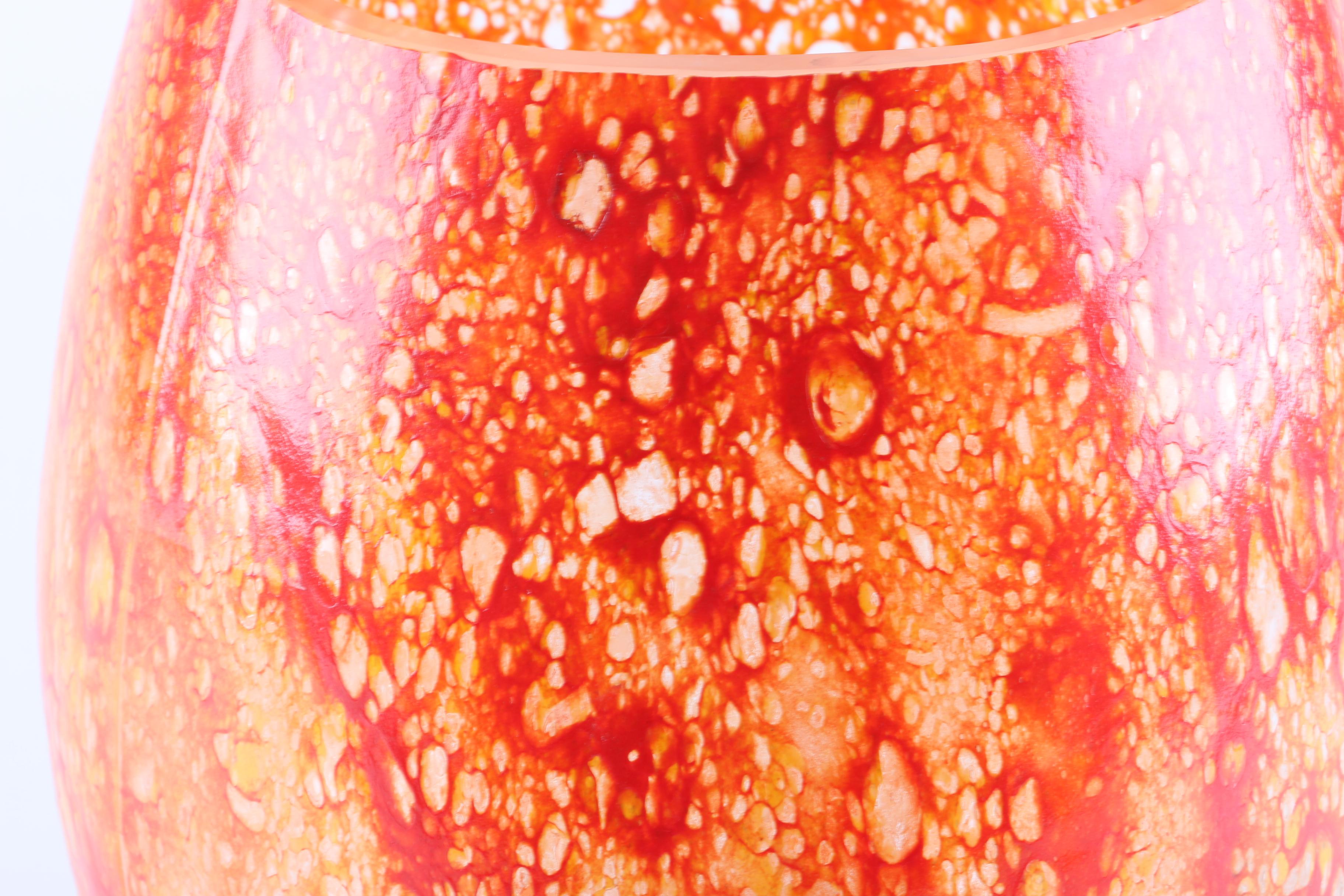 Signed Molded Glass Vase