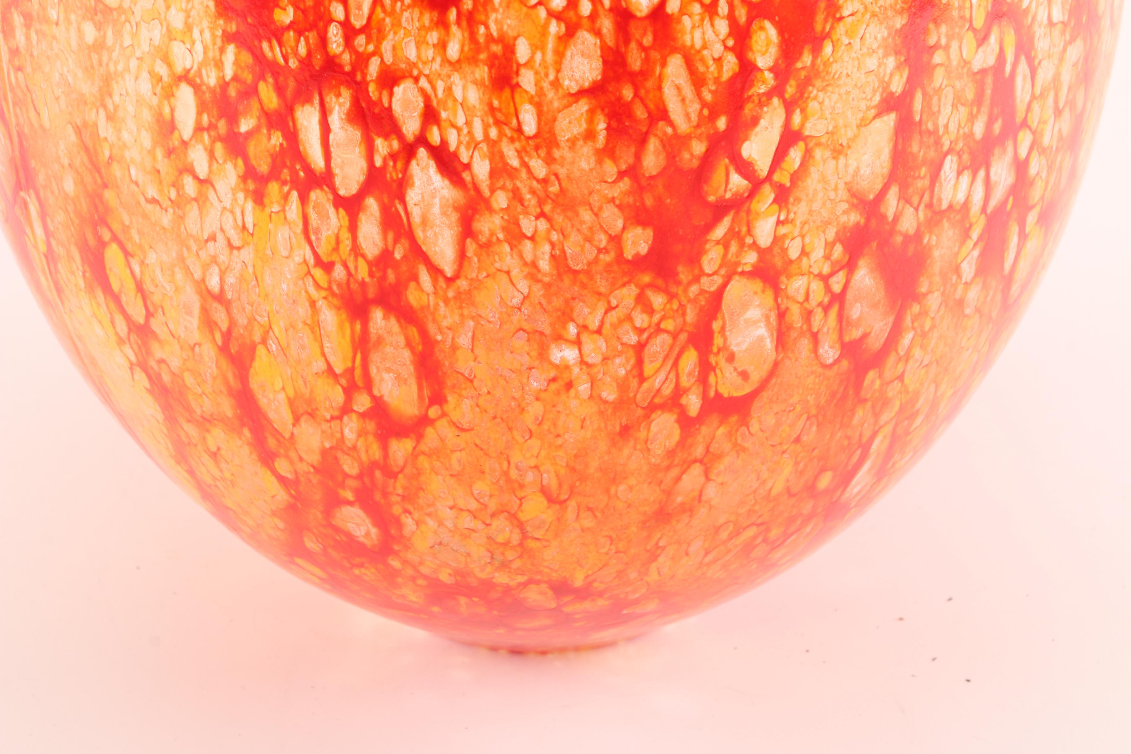 Signed Molded Glass Vase