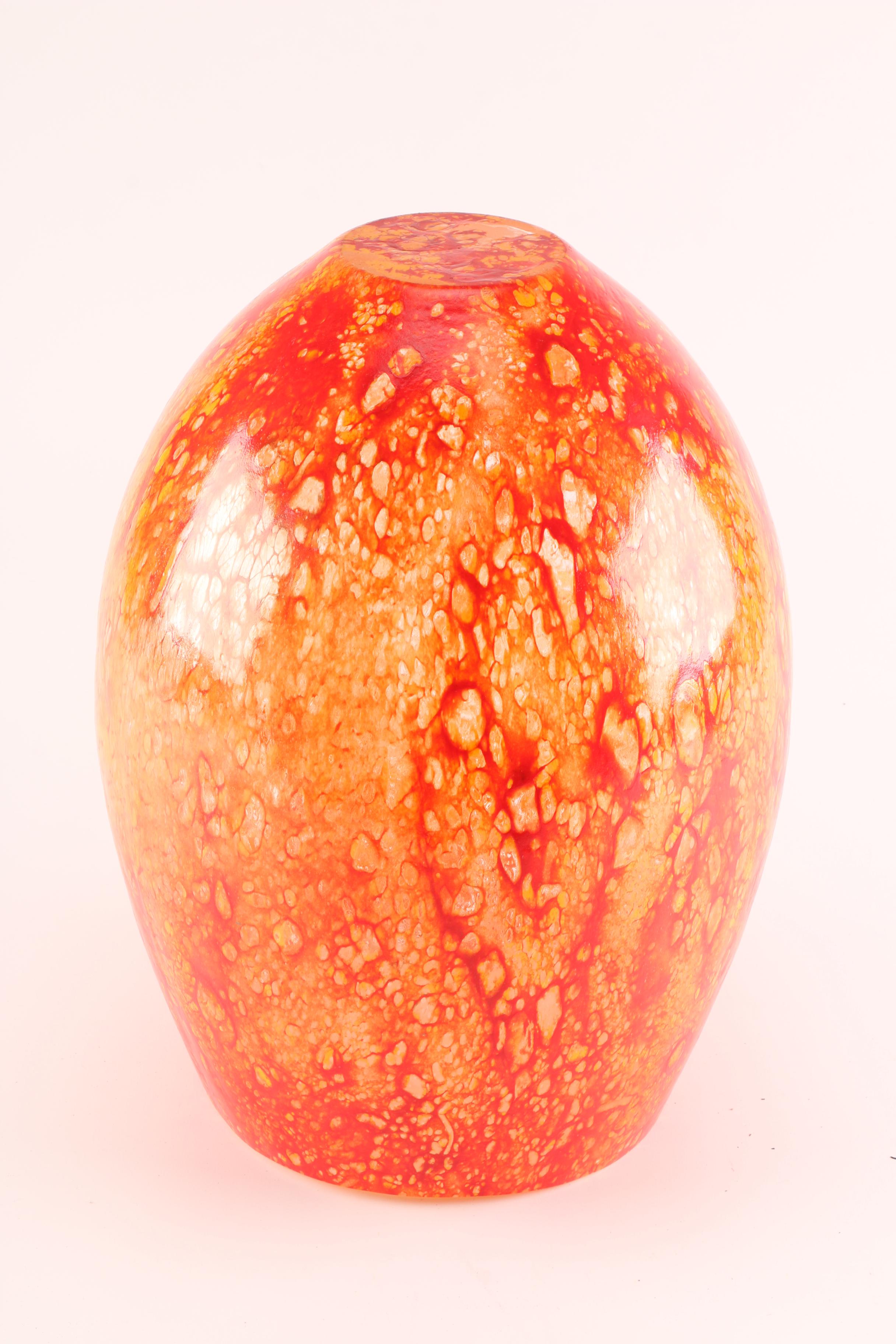 Signed Molded Glass Vase