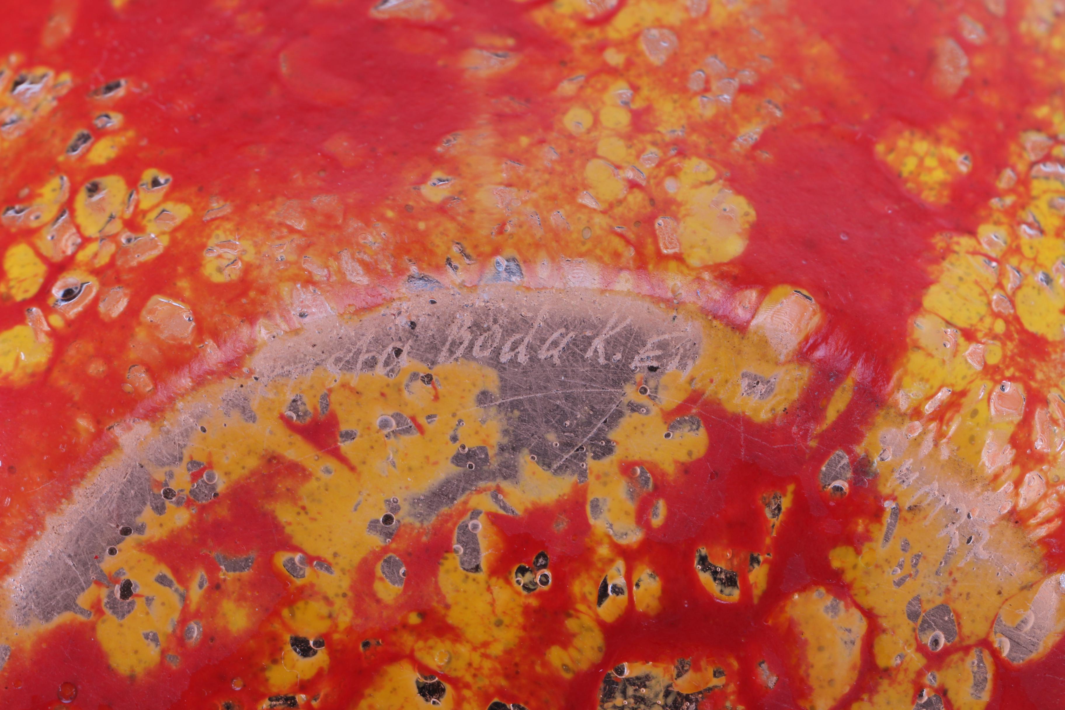 Signed Molded Glass Vase