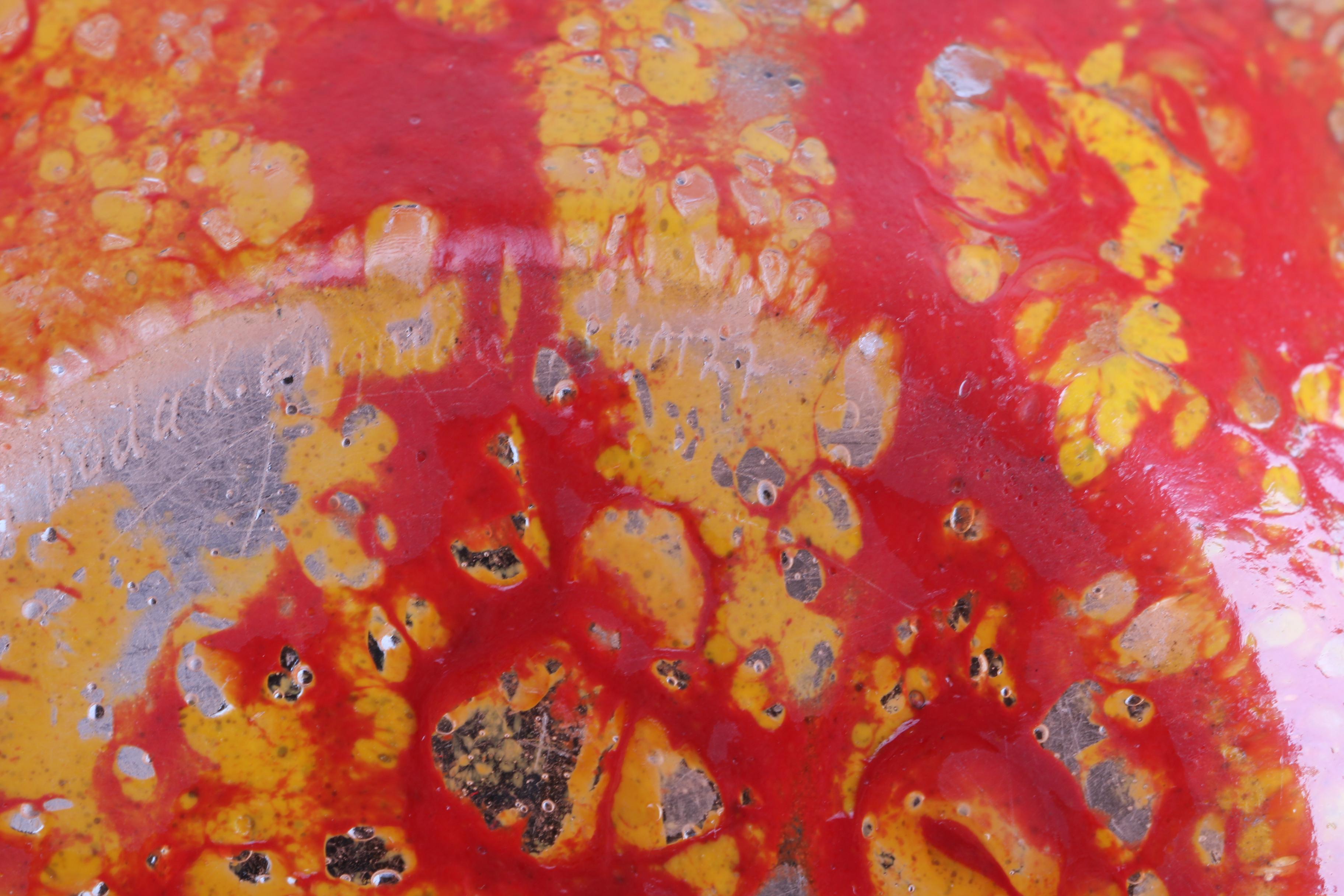 Signed Molded Glass Vase