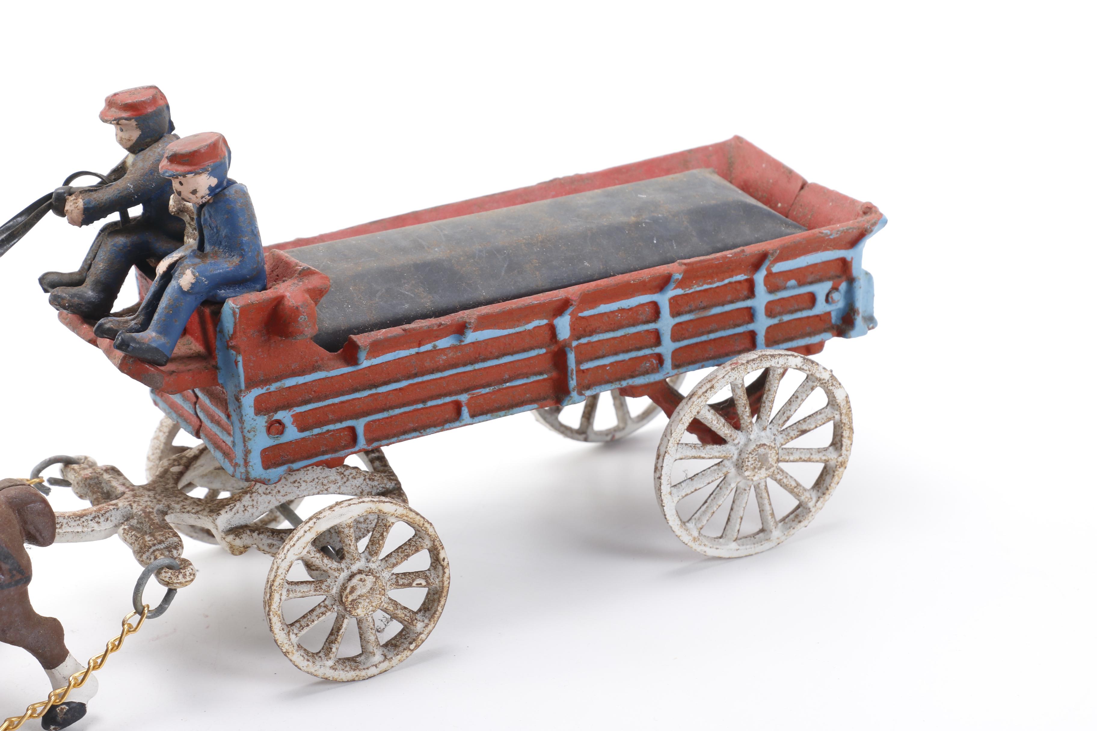 Vintage Toy Replica Cast Iron Beer Wagon