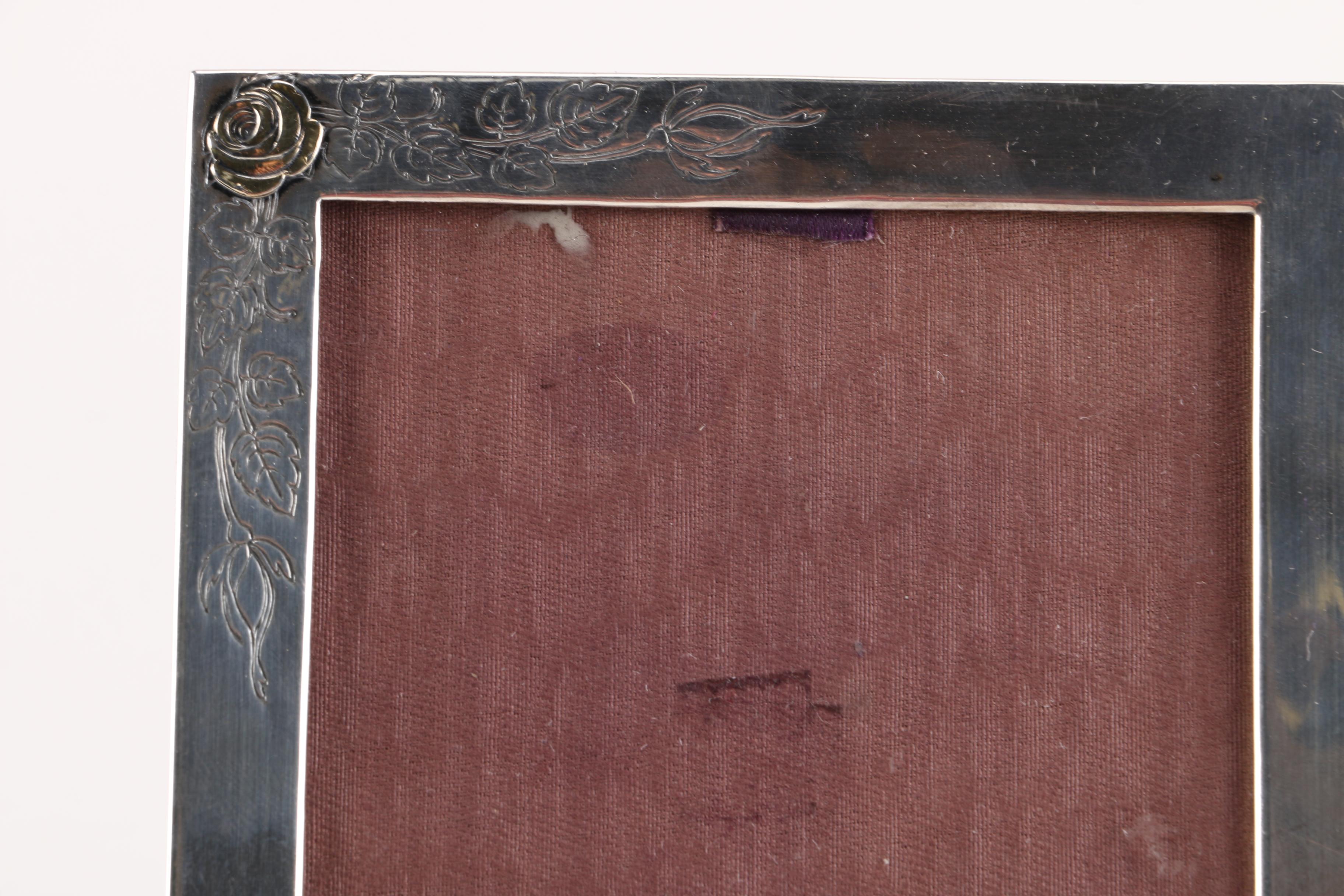 Sterling Silver Picture Frame With 18K Inlay