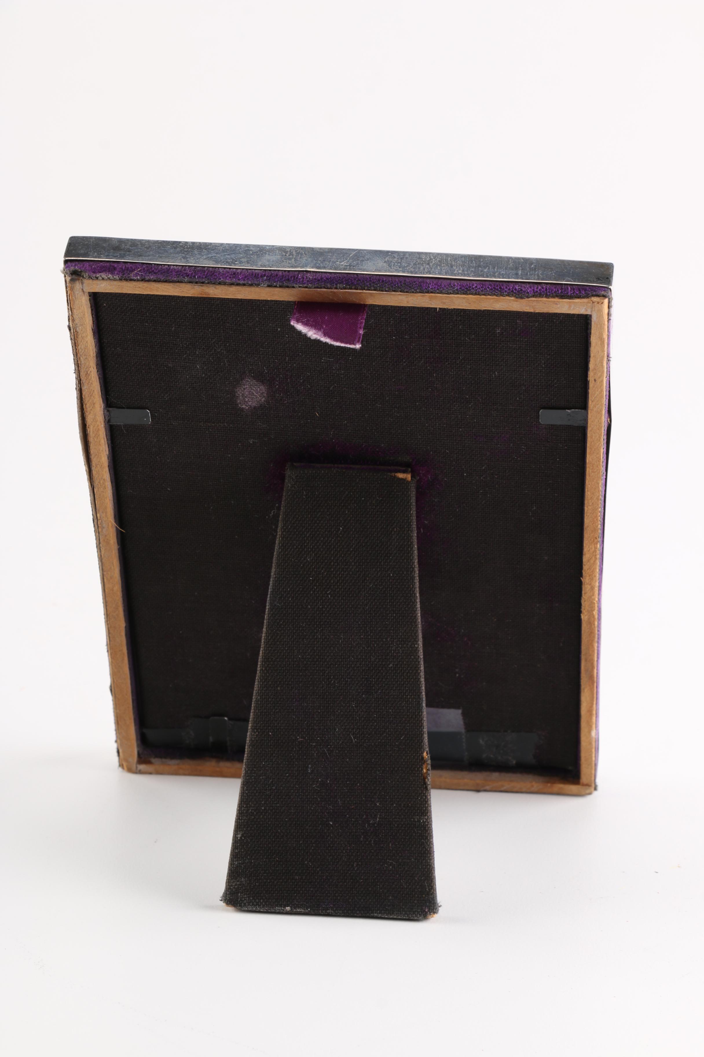 Sterling Silver Picture Frame With 18K Inlay