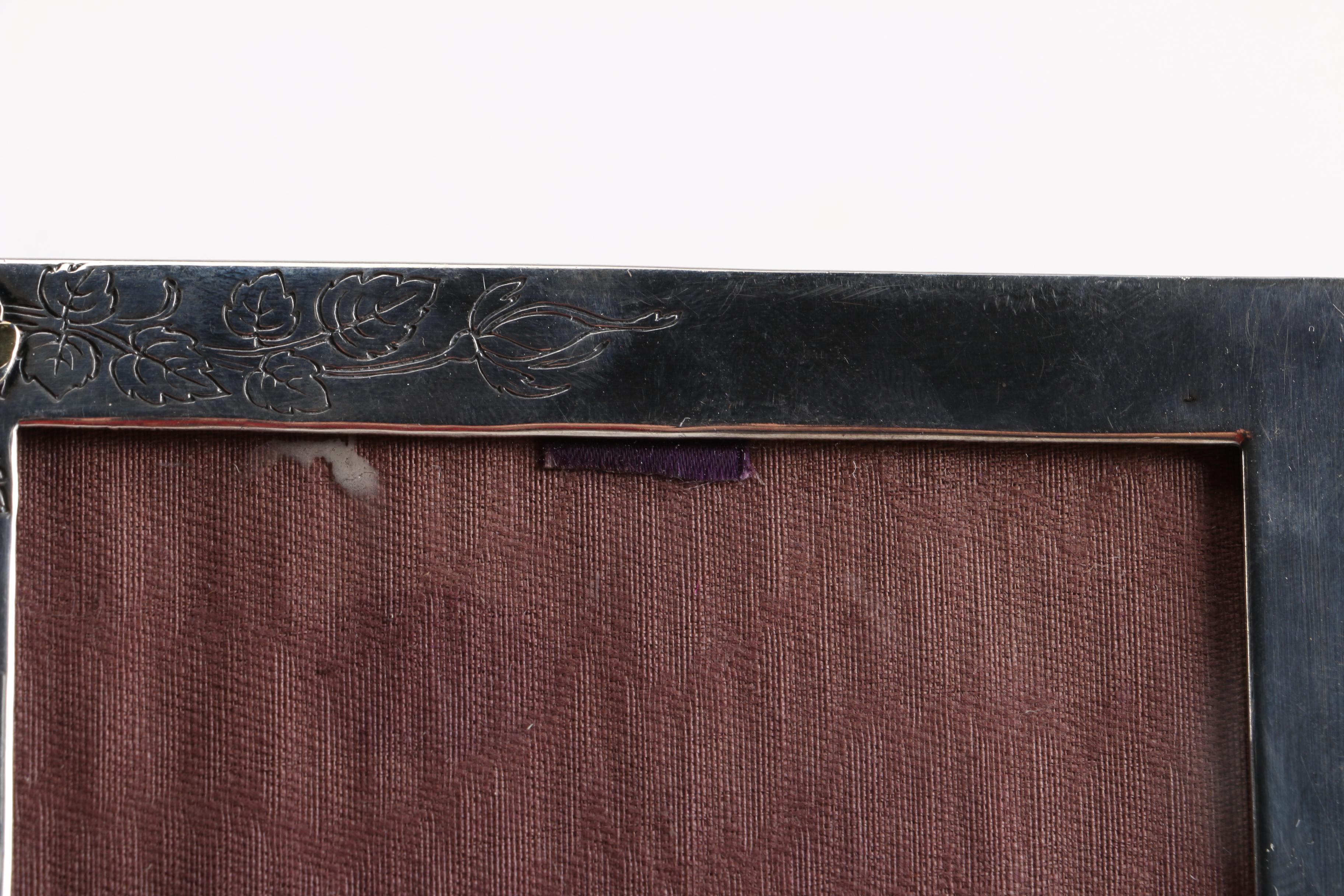 Sterling Silver Picture Frame With 18K Inlay