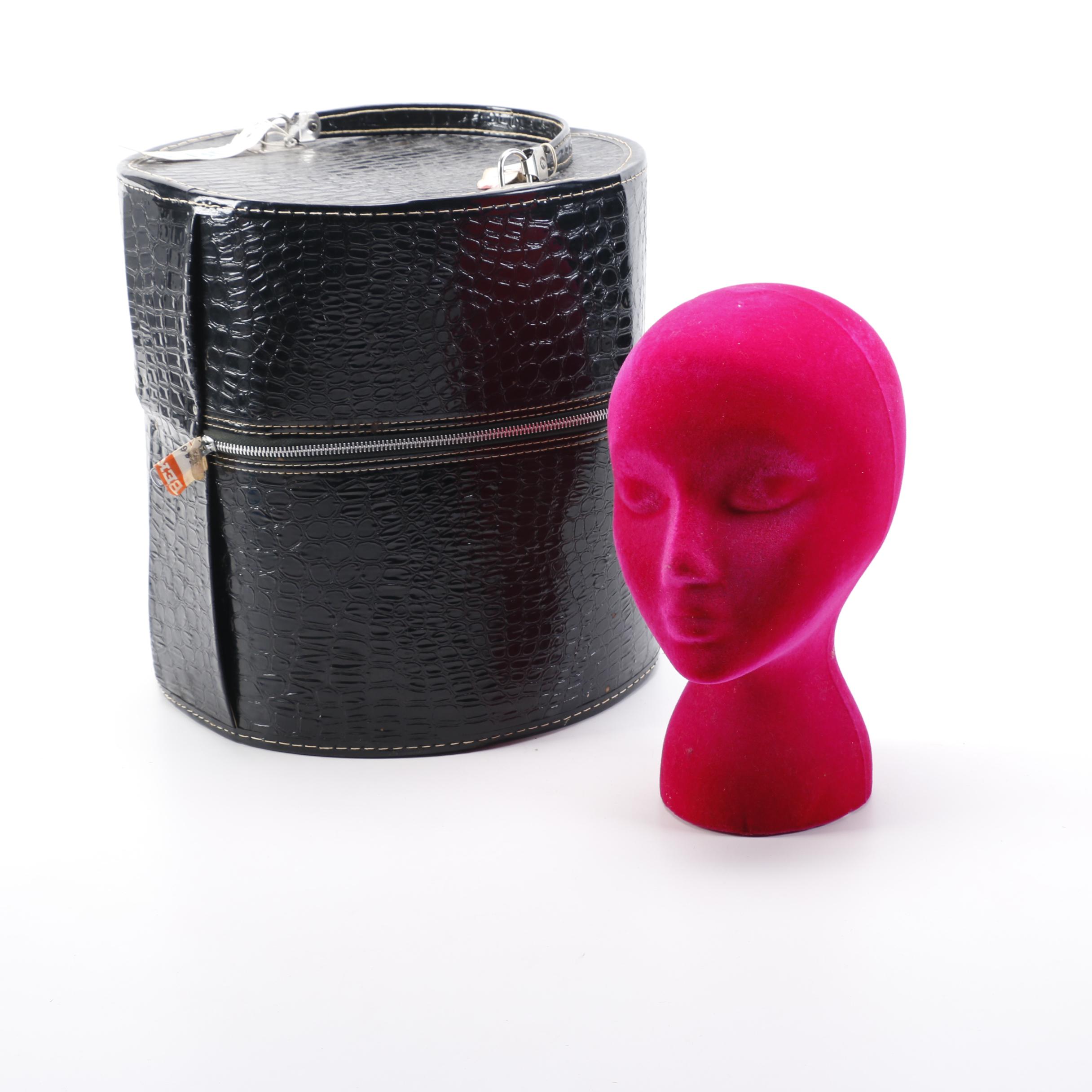 Vintage Wig Box with Model Head