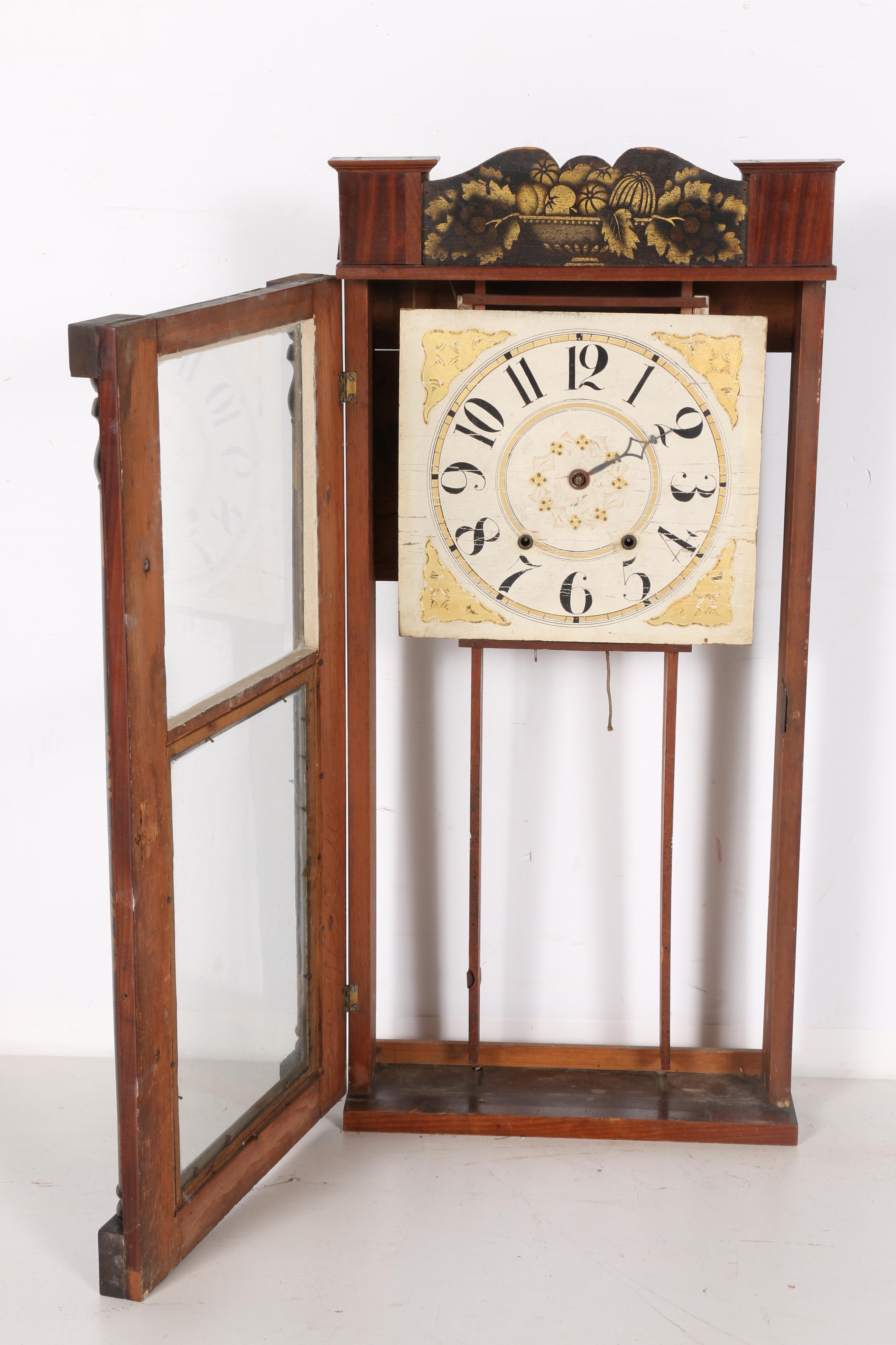 Antique Seth Thomas Style Wooden Shelf Clock
