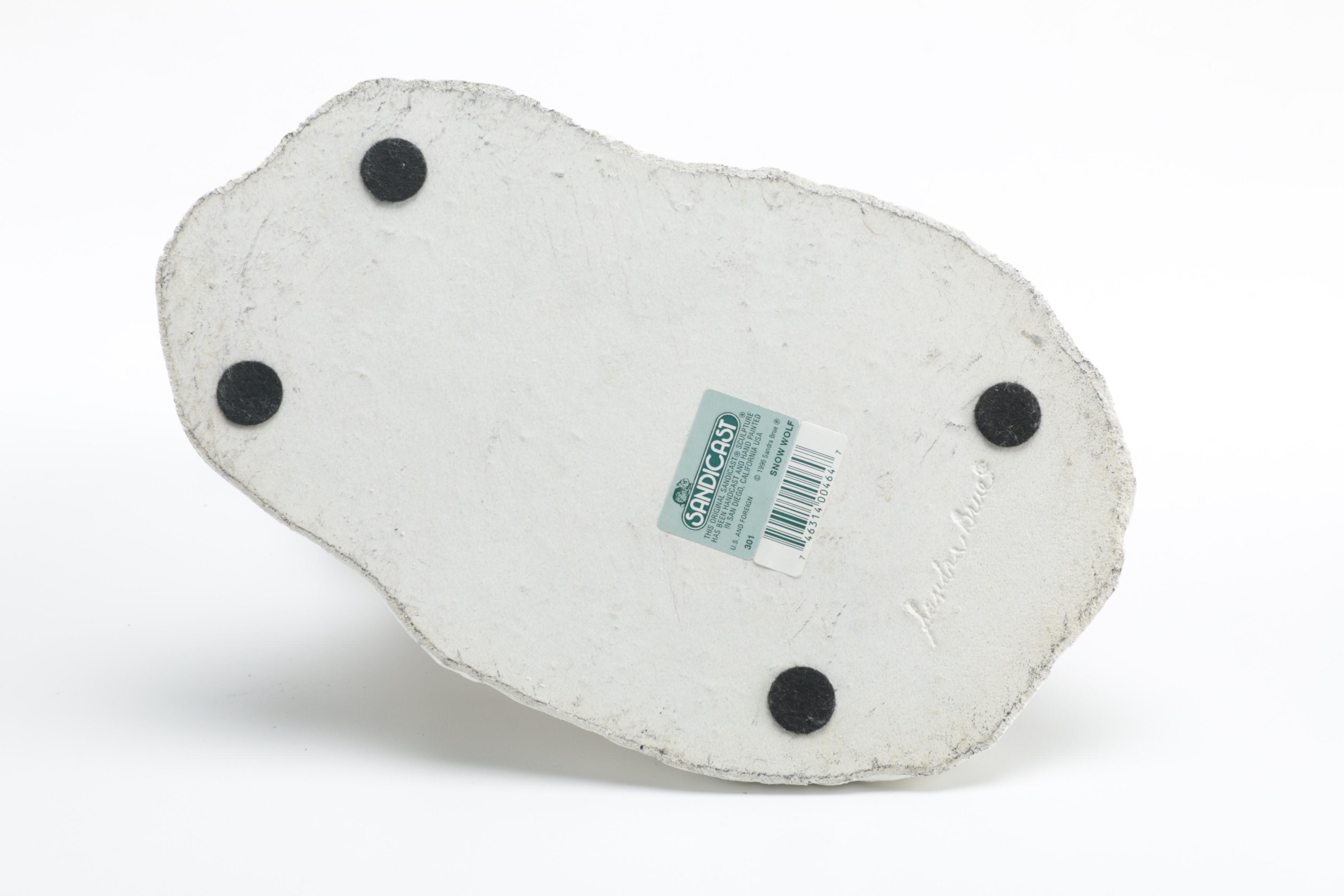 Hand-Painted Sandicast Wolf Figurines