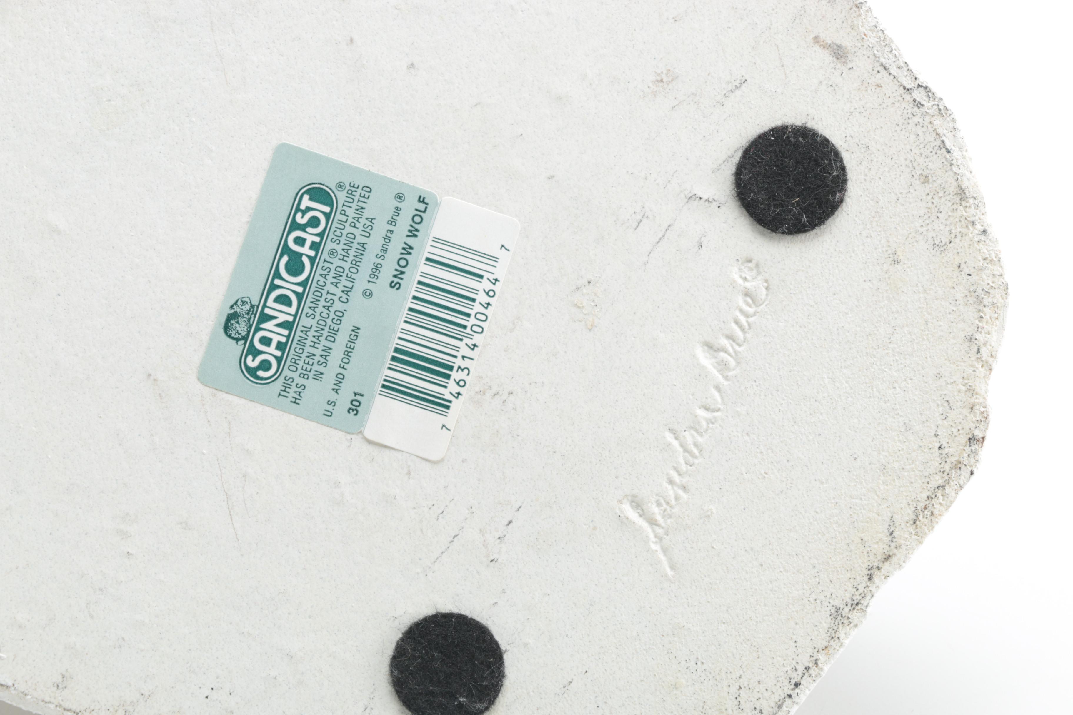 Hand-Painted Sandicast Wolf Figurines