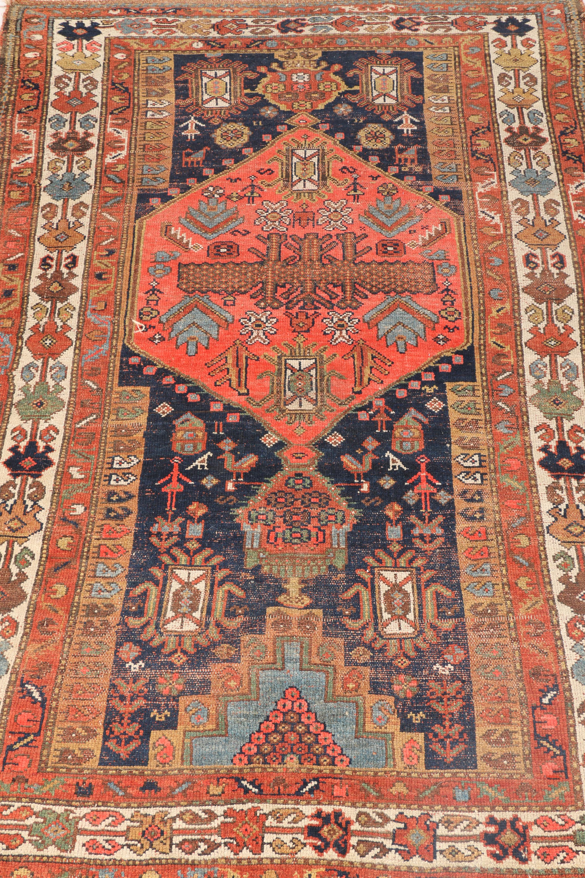 Antique Persian Qashqai Area Rug