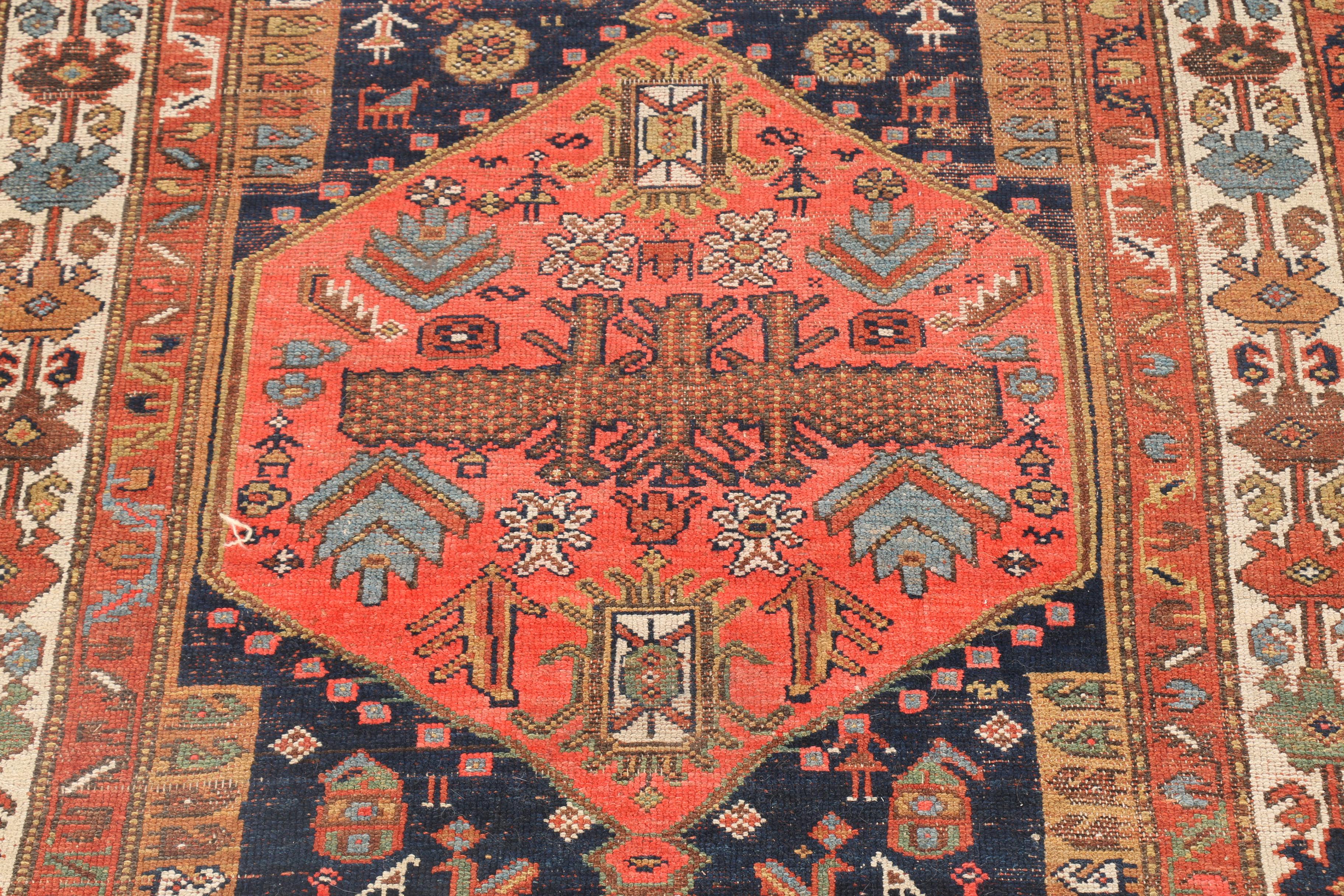 Antique Persian Qashqai Area Rug