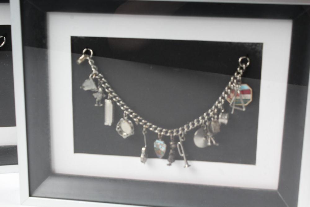 Set of Three Framed Charm Bracelets