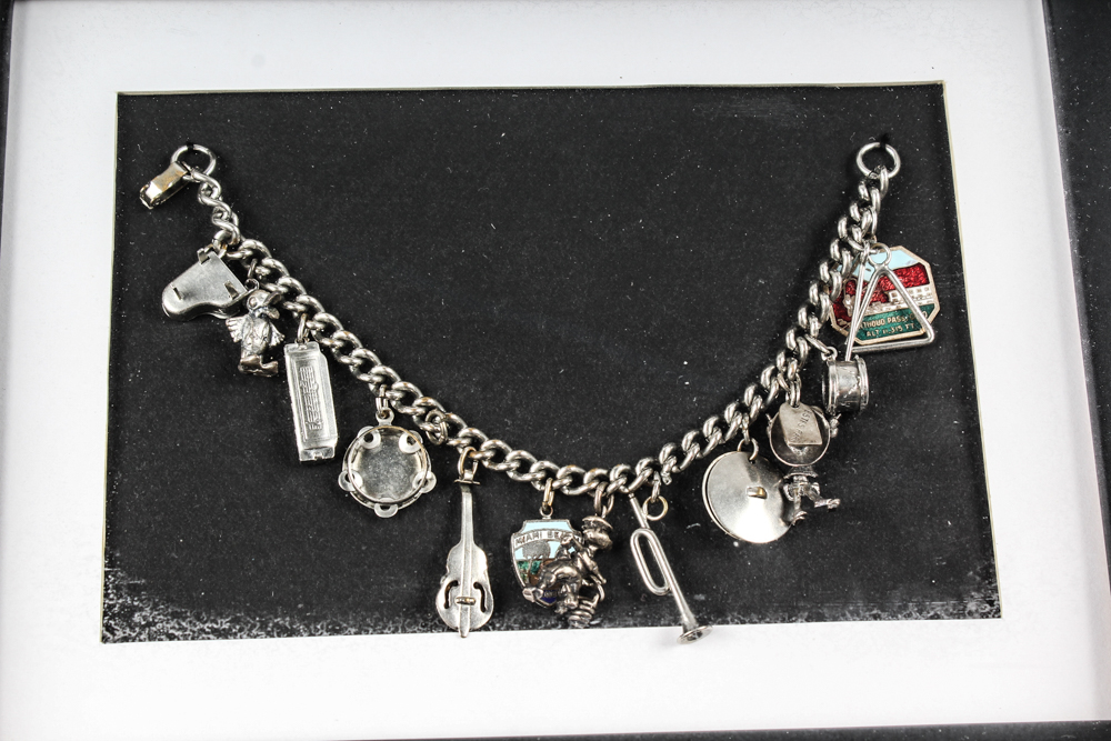 Set of Three Framed Charm Bracelets