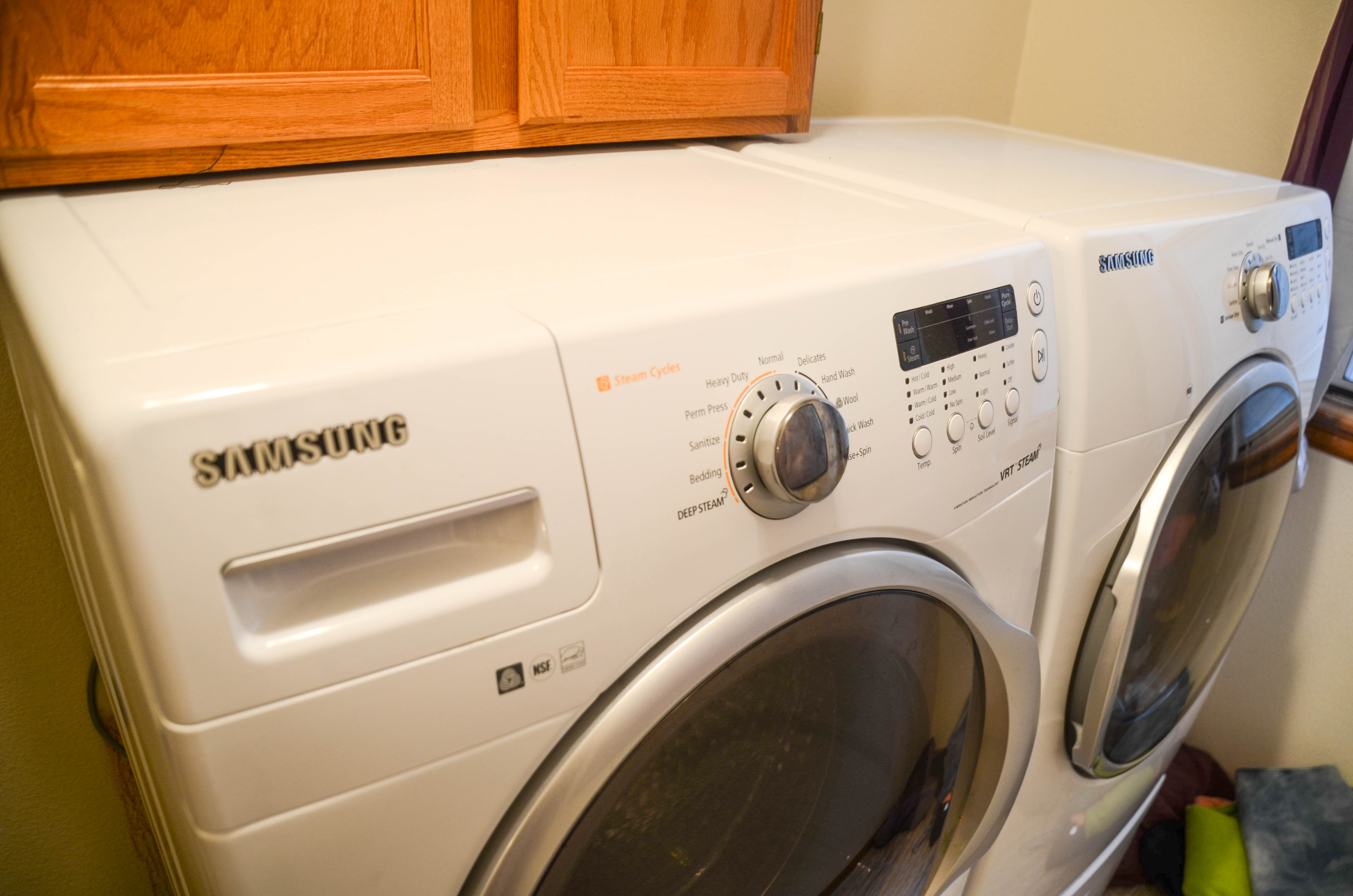 Samsung VRT Steam Washer And Dryer with Pedestal Drawers