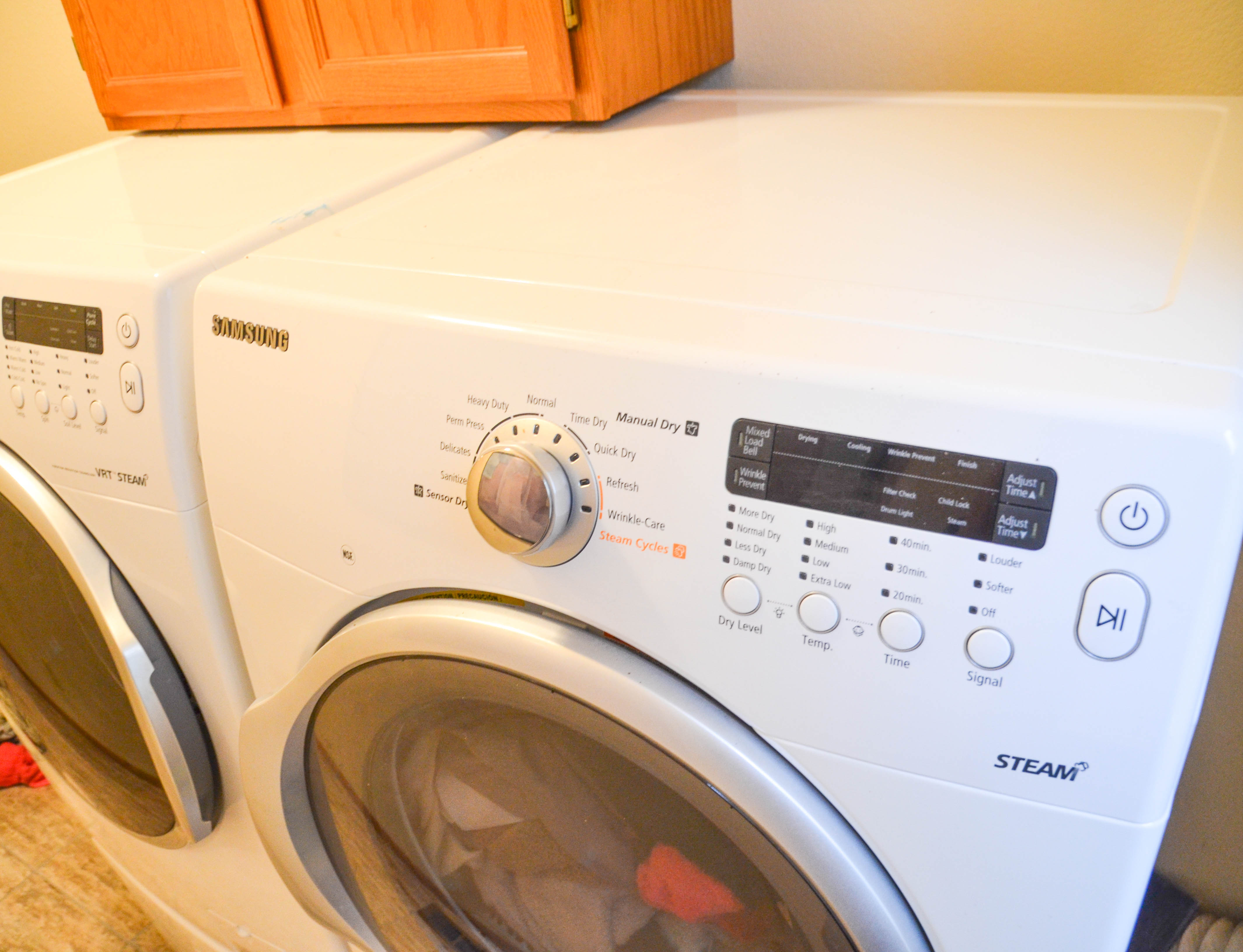 Samsung VRT Steam Washer And Dryer with Pedestal Drawers