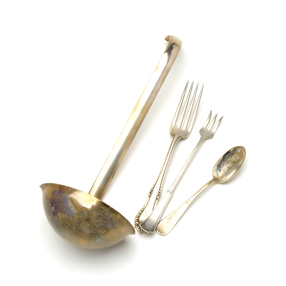 Group of Silver Plate and Nickel Silver Flatware