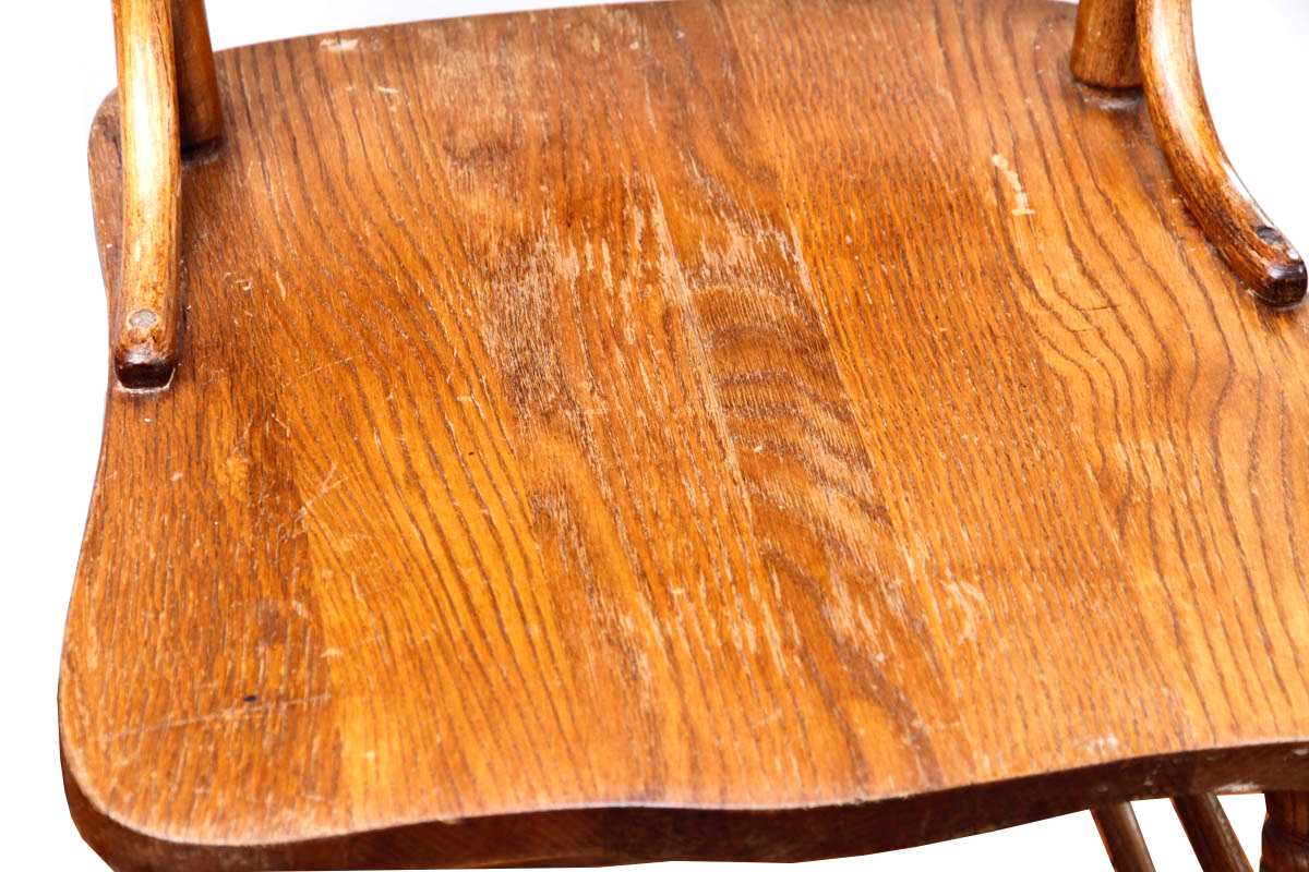 Pressed Back Oak Dining Chairs