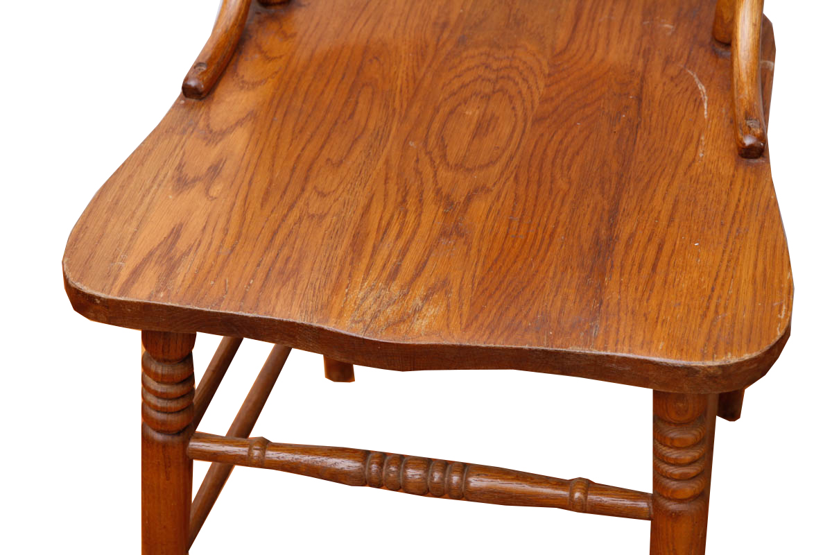 Pressed Back Oak Dining Chairs