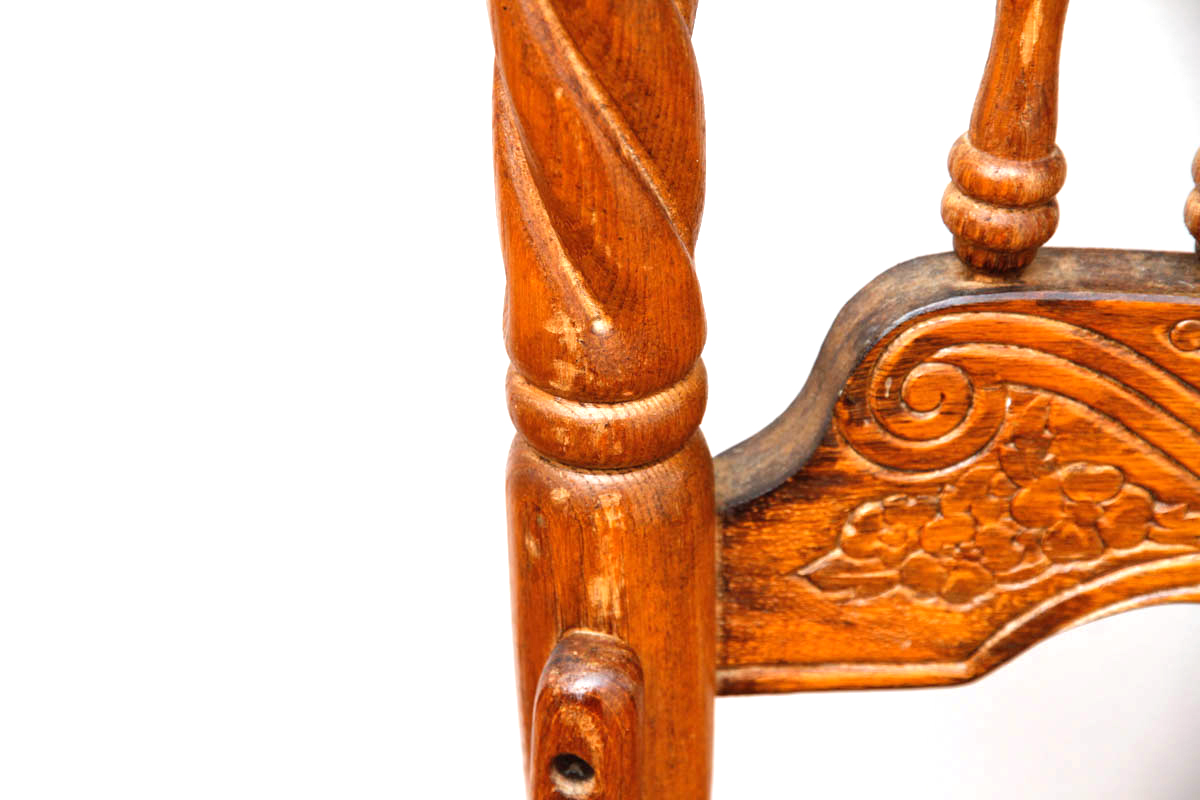 Pressed Back Oak Dining Chairs