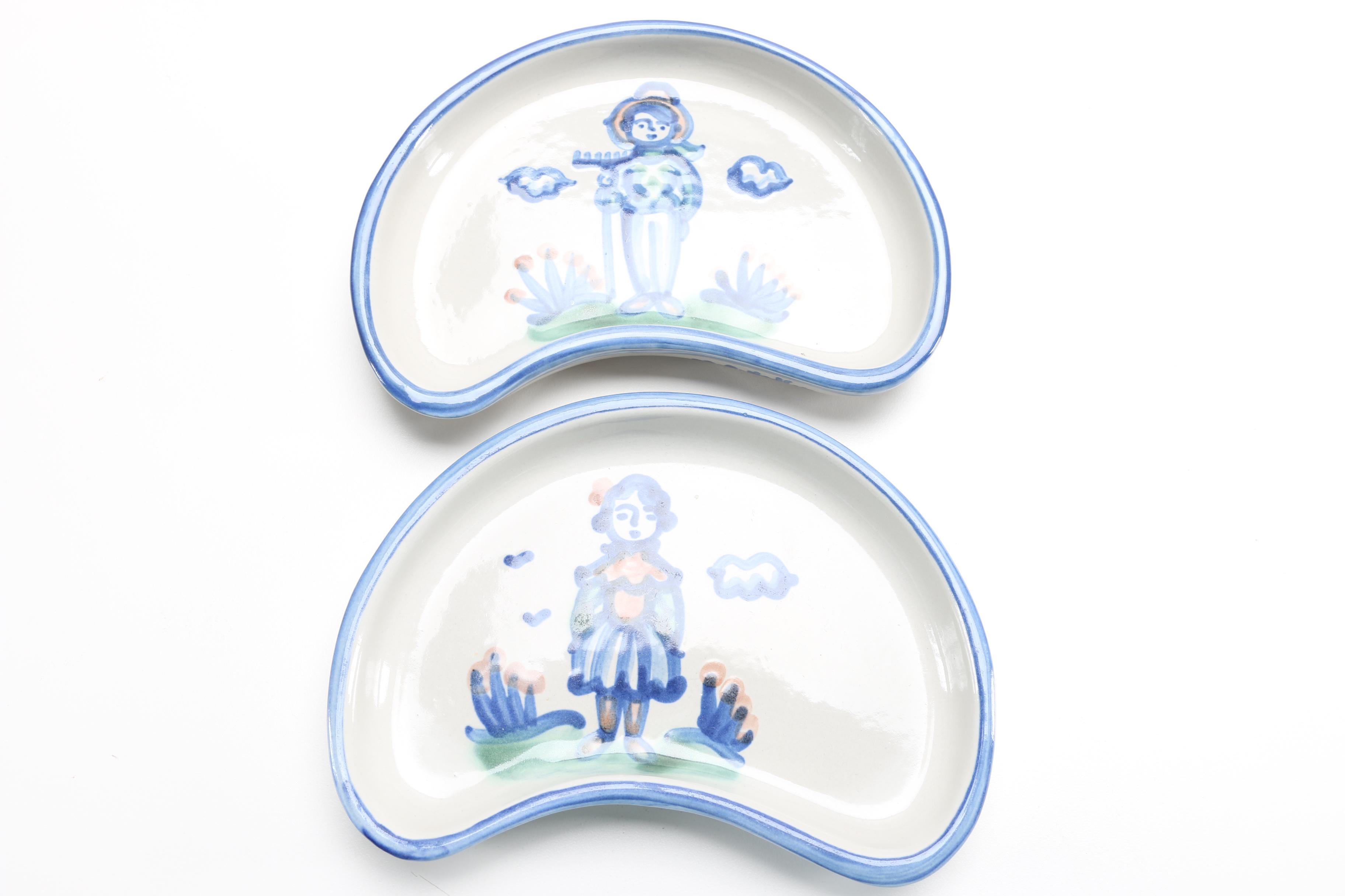 M. A. Hadley "Country Scene Blue" Tableware