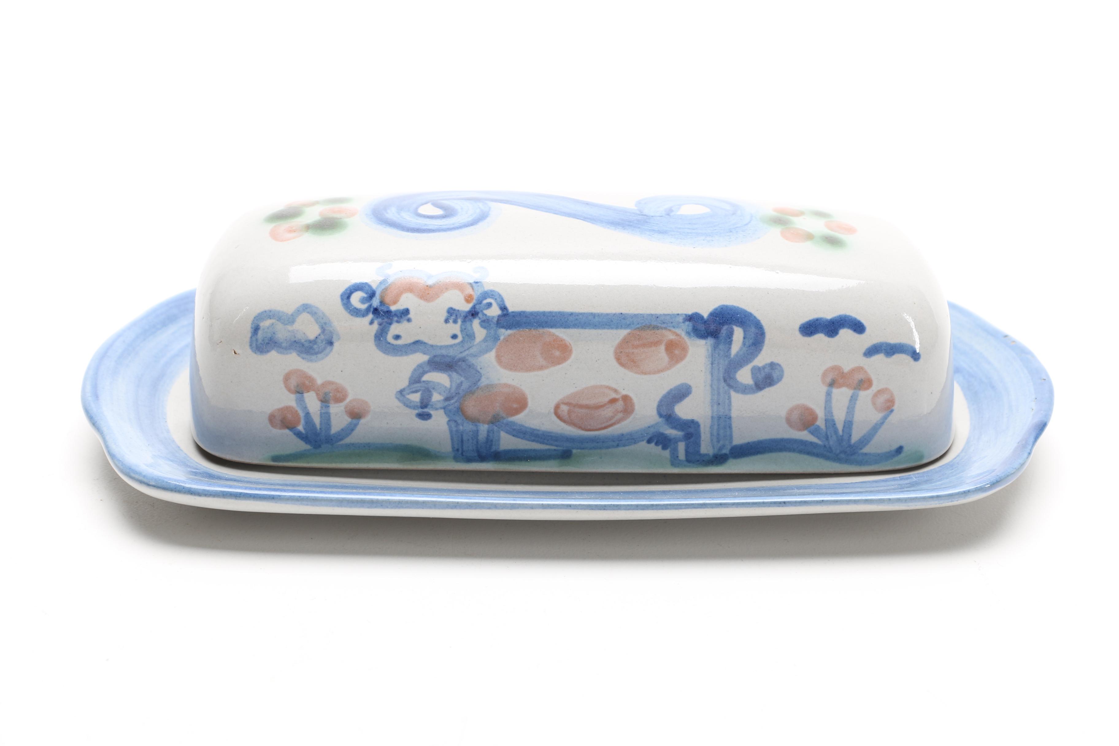 M. A. Hadley "Country Scene Blue" Tableware