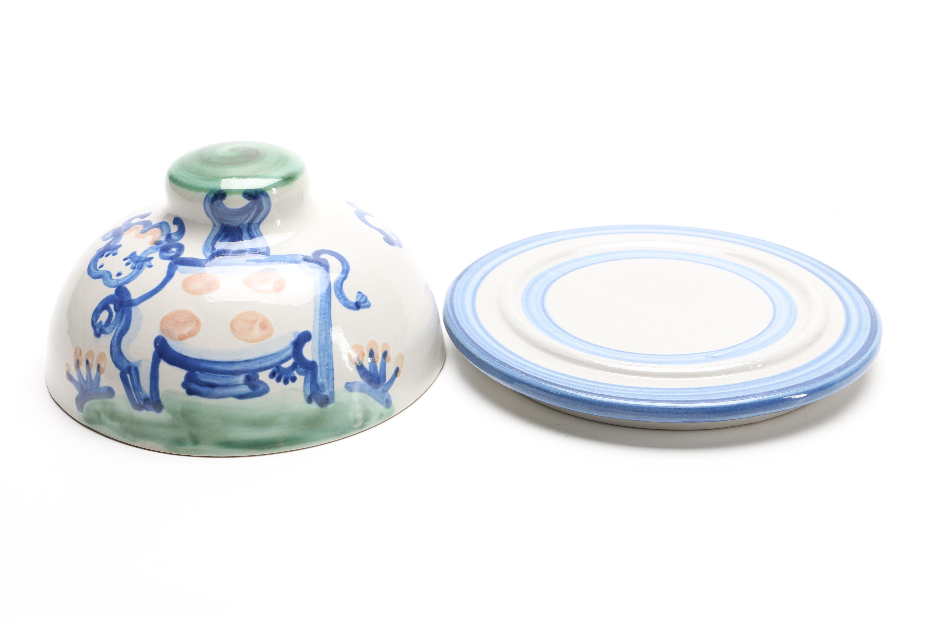 M. A. Hadley "Country Scene Blue" Tableware