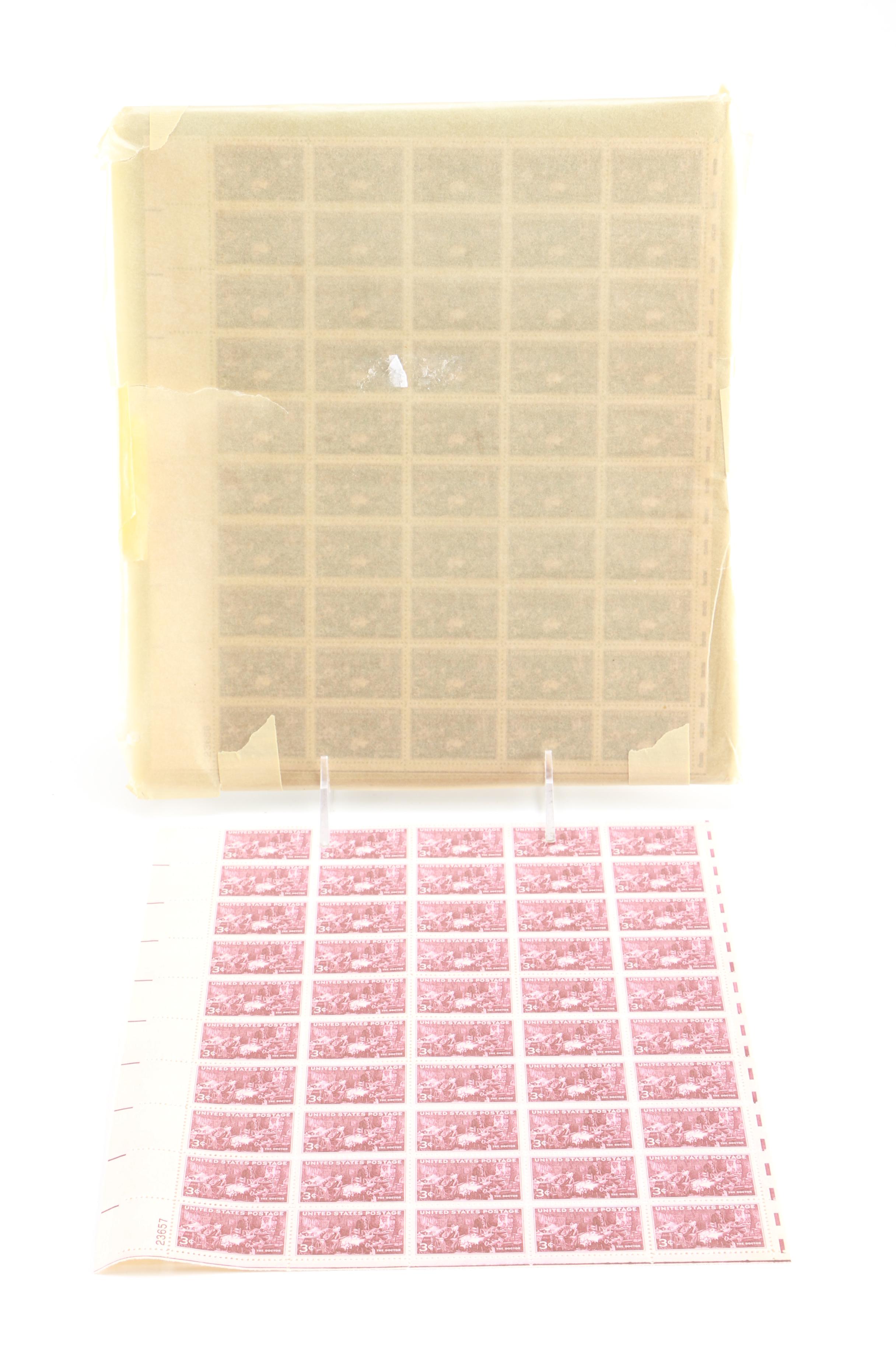 Unused Sheets of 1947 "The Doctor" Stamps