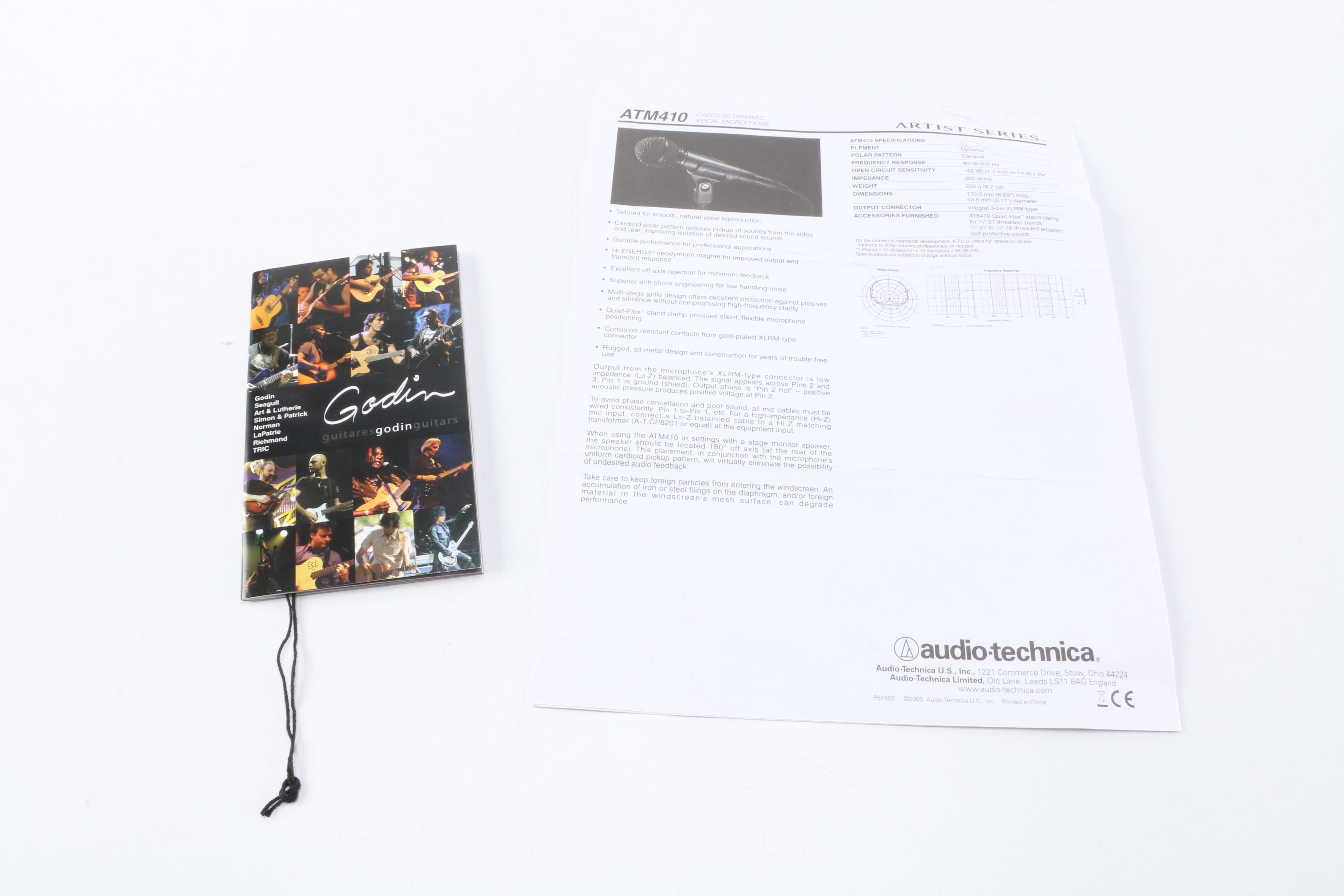 Shure SM58 and Audio-Technica ATM410 Vocal Microphones