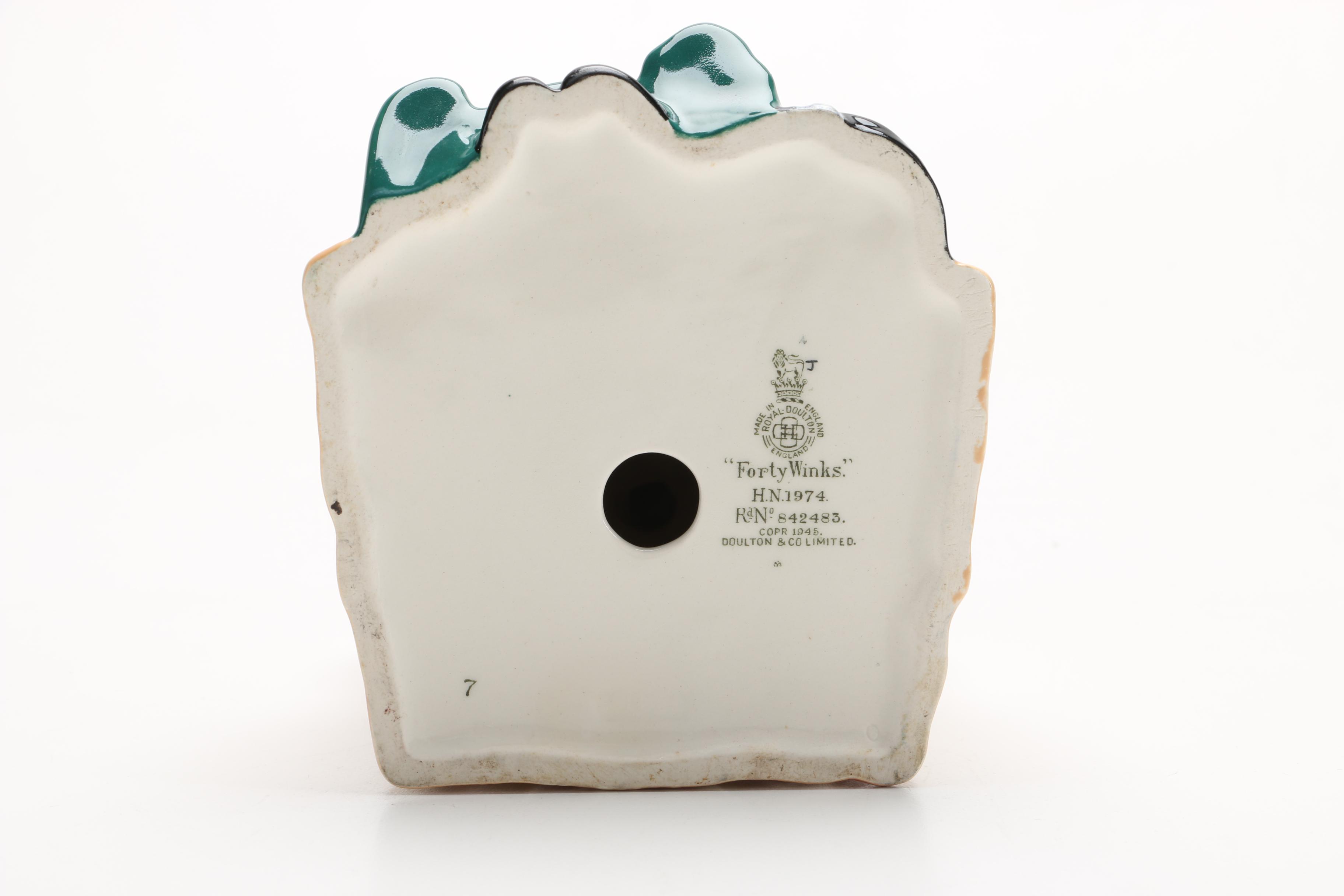 1974 Royal Doulton "Forty Winks" Porcelain Figurine