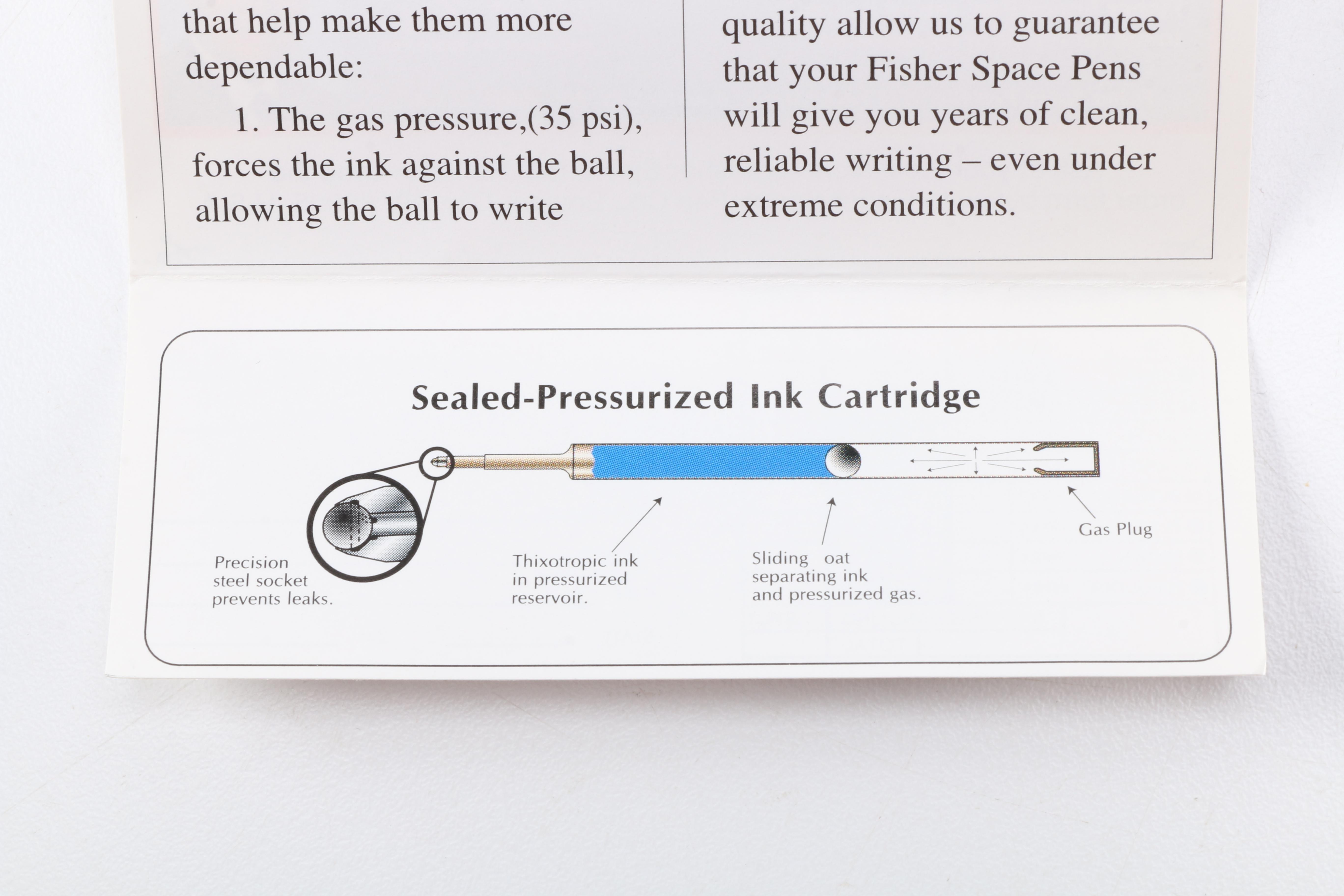 Fisher "House of Representatives" Space Pen and Sheaffer Fountain Pen