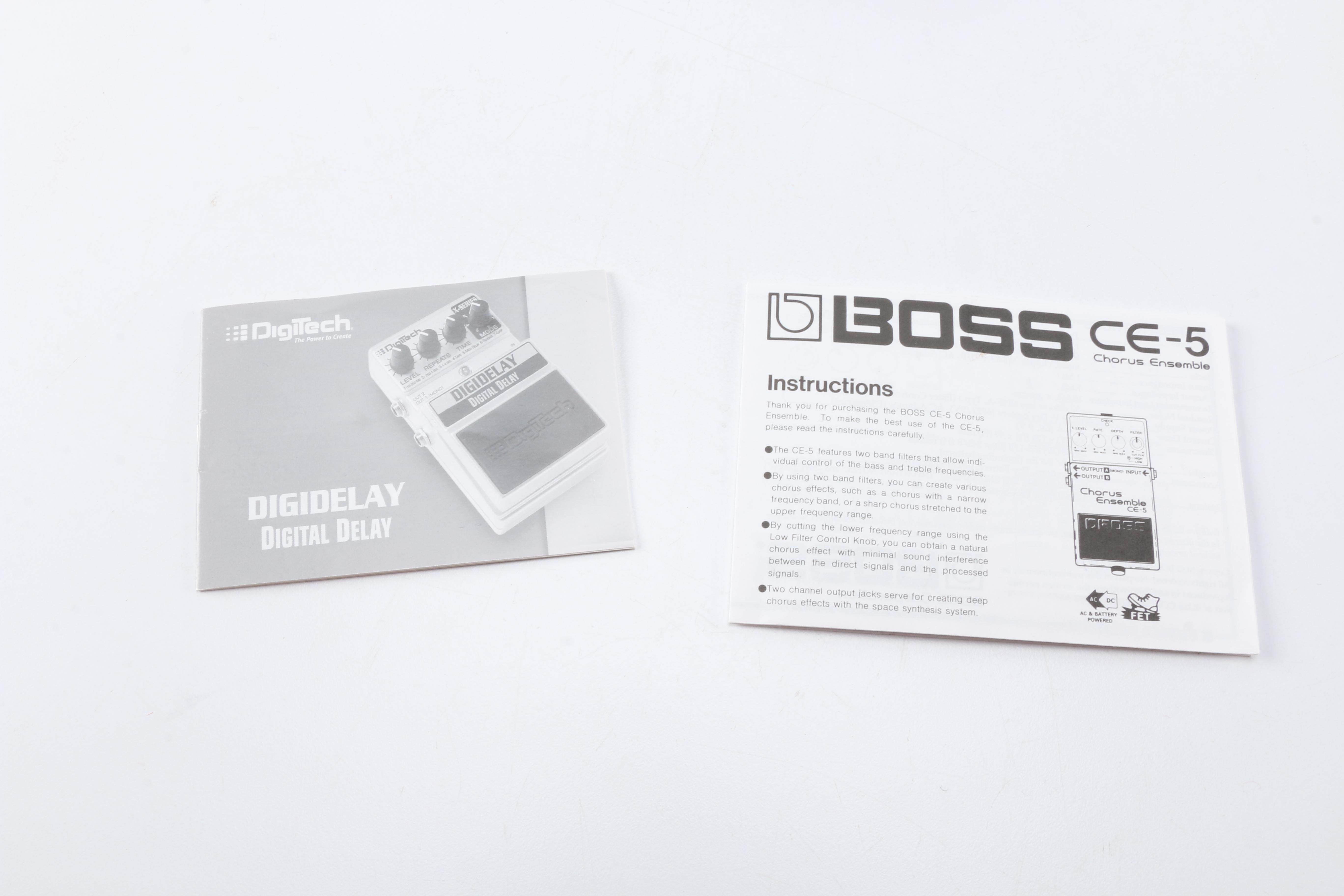 Boss CE-5 Chorus Ensemble and DigiTech X-Series DigiDelay Effects Pedals