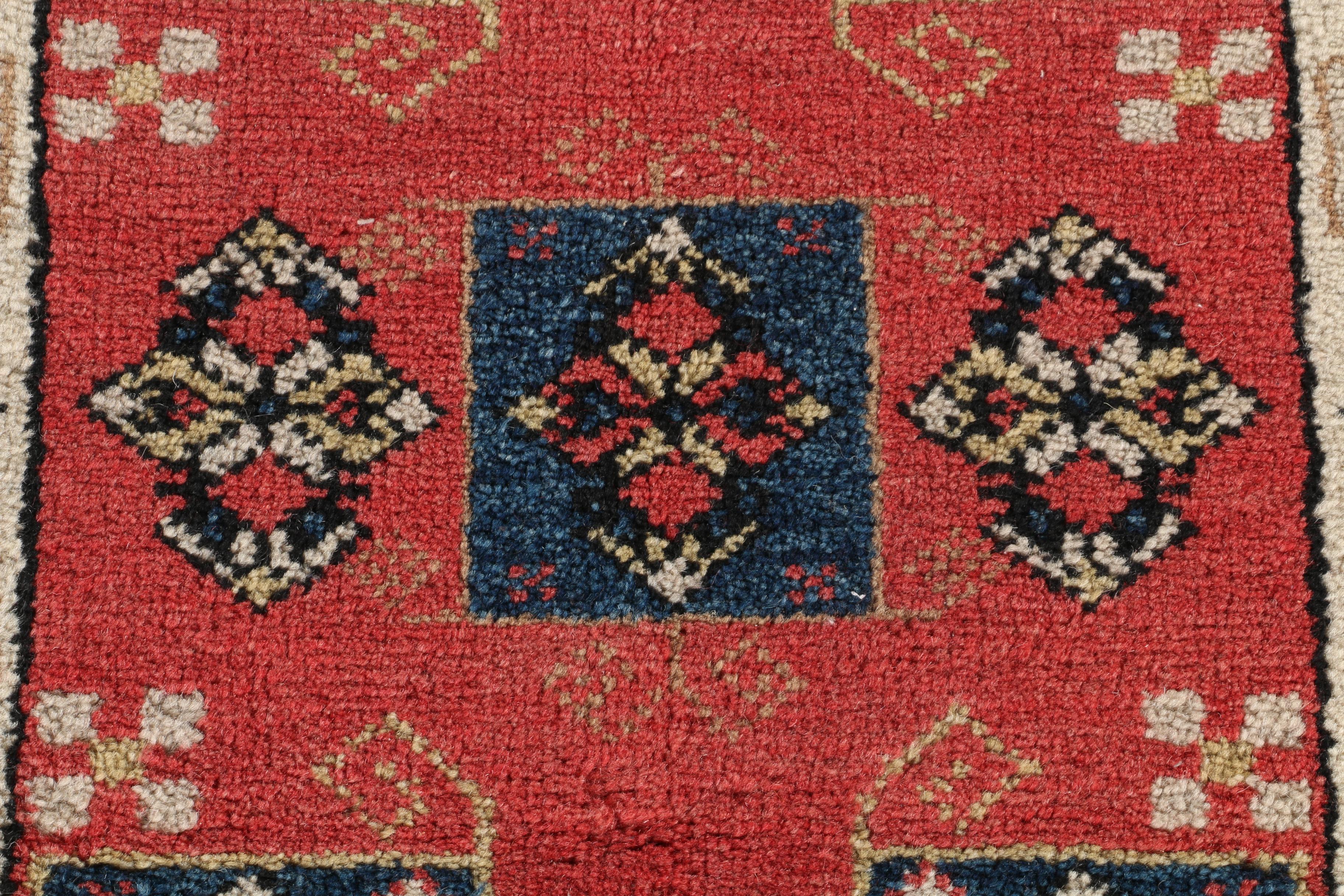 Power Loomed Indo-Caucasian Kazak Style Accent Rug