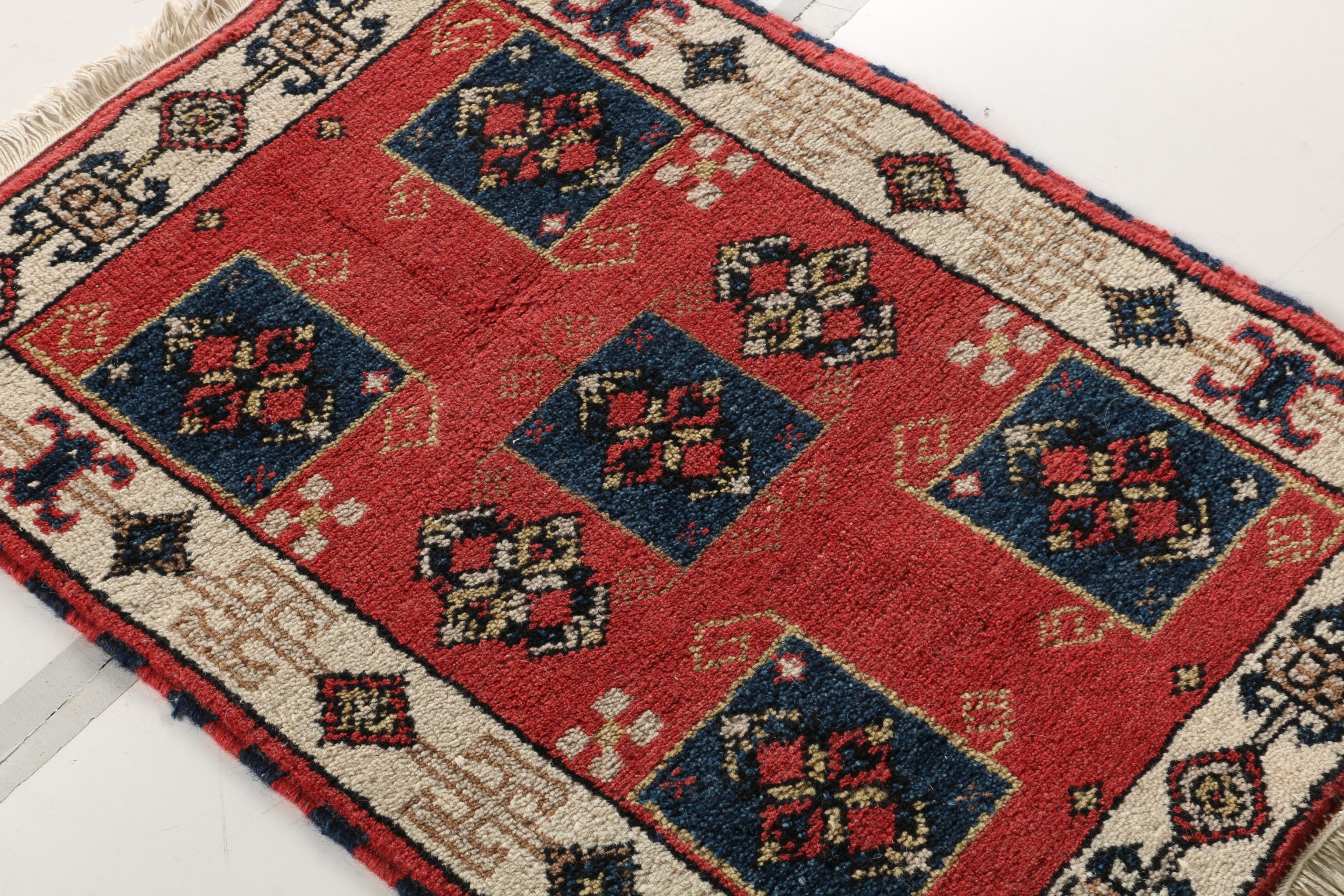 Power Loomed Indo-Caucasian Kazak Style Accent Rug
