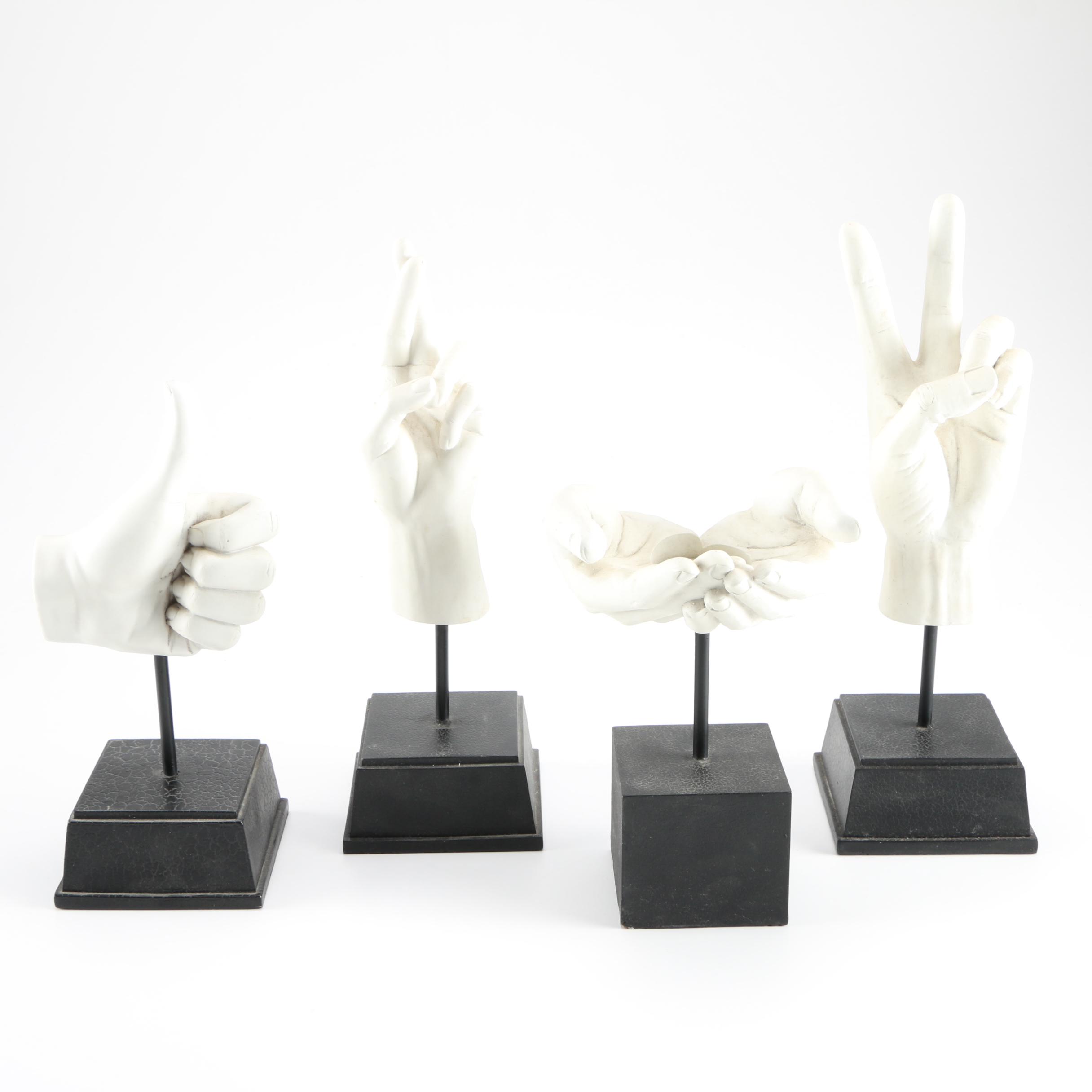 Plaster Sculptures of Hands