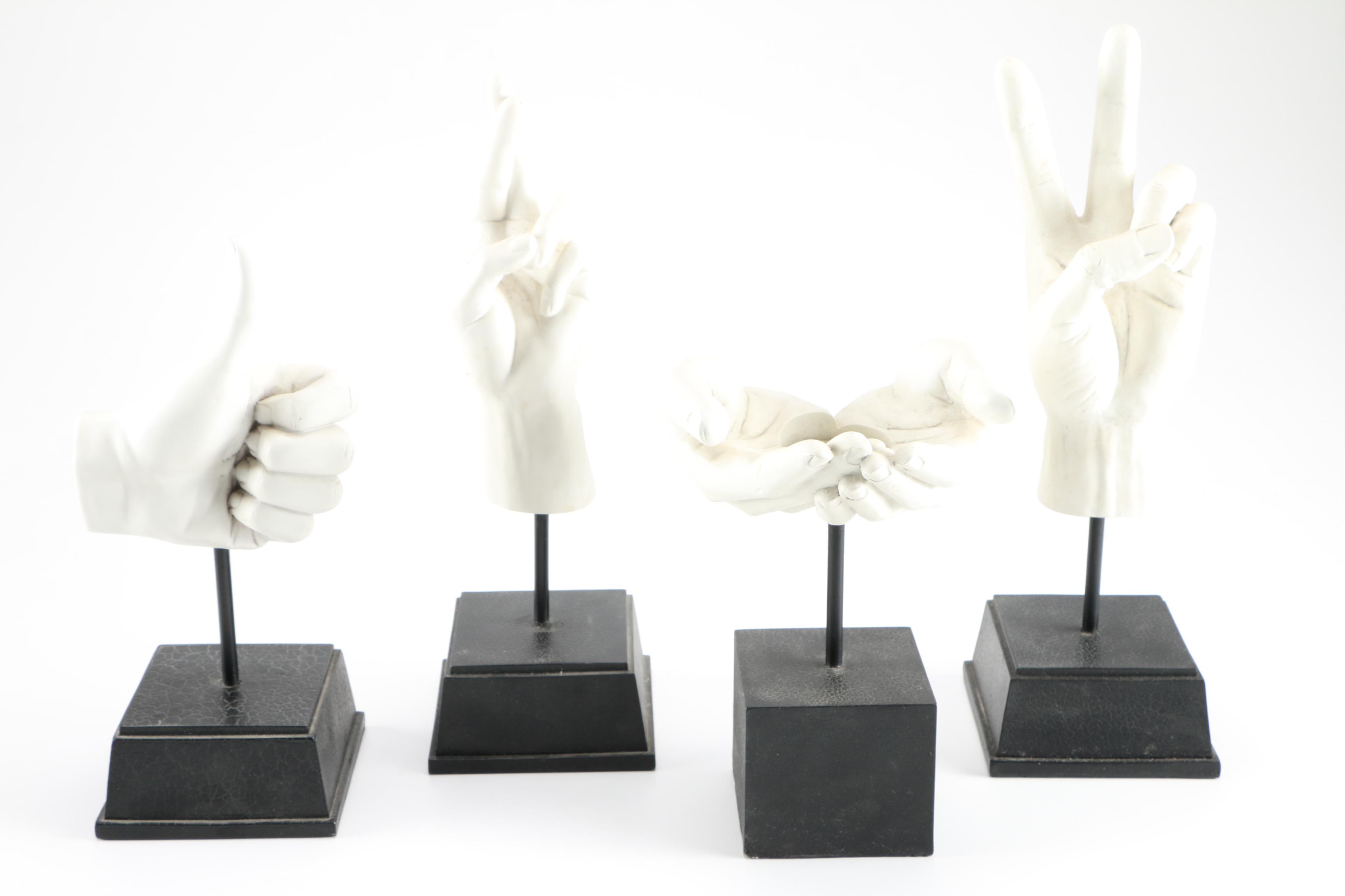 Plaster Sculptures of Hands