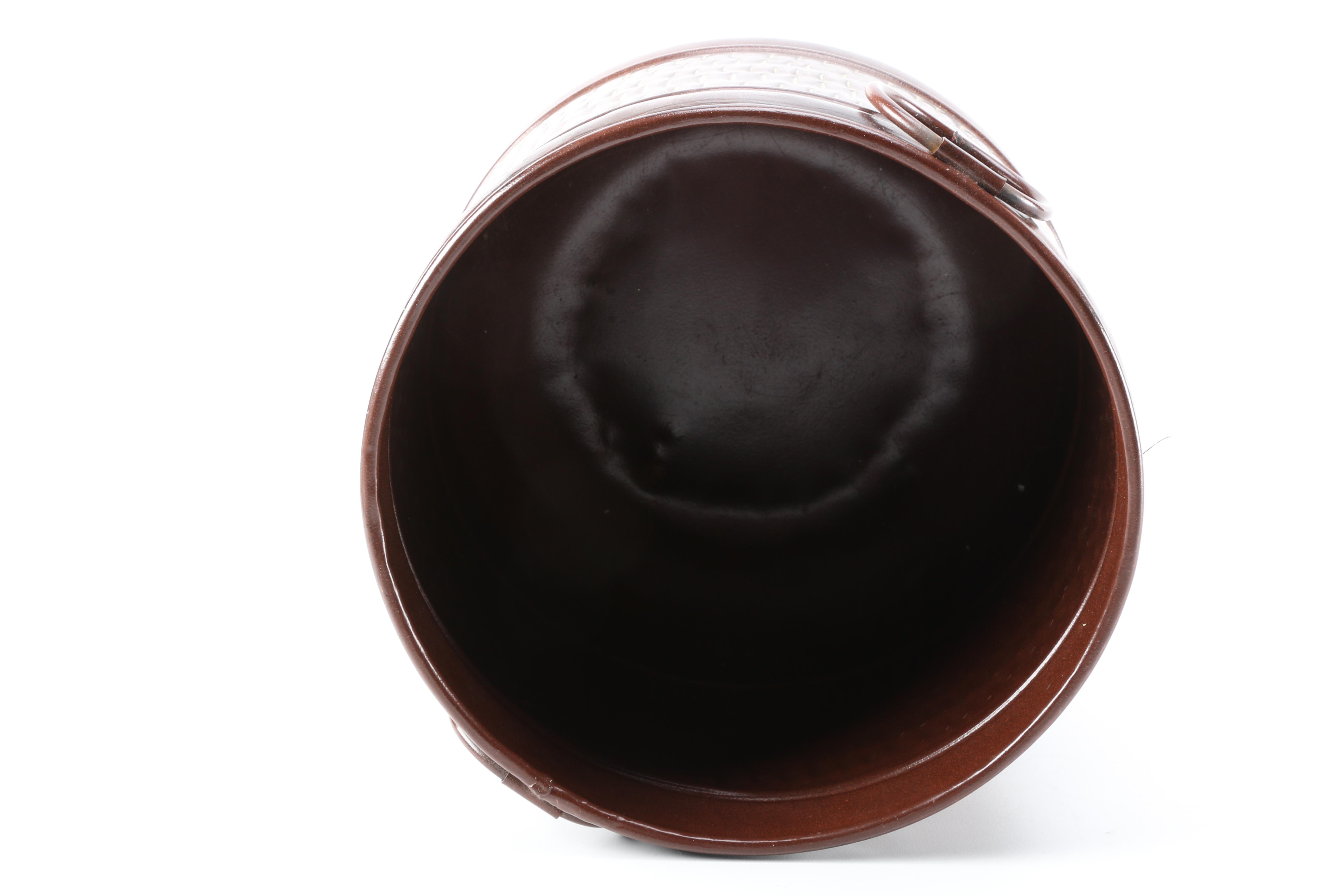 Embossed Brown Metal Container