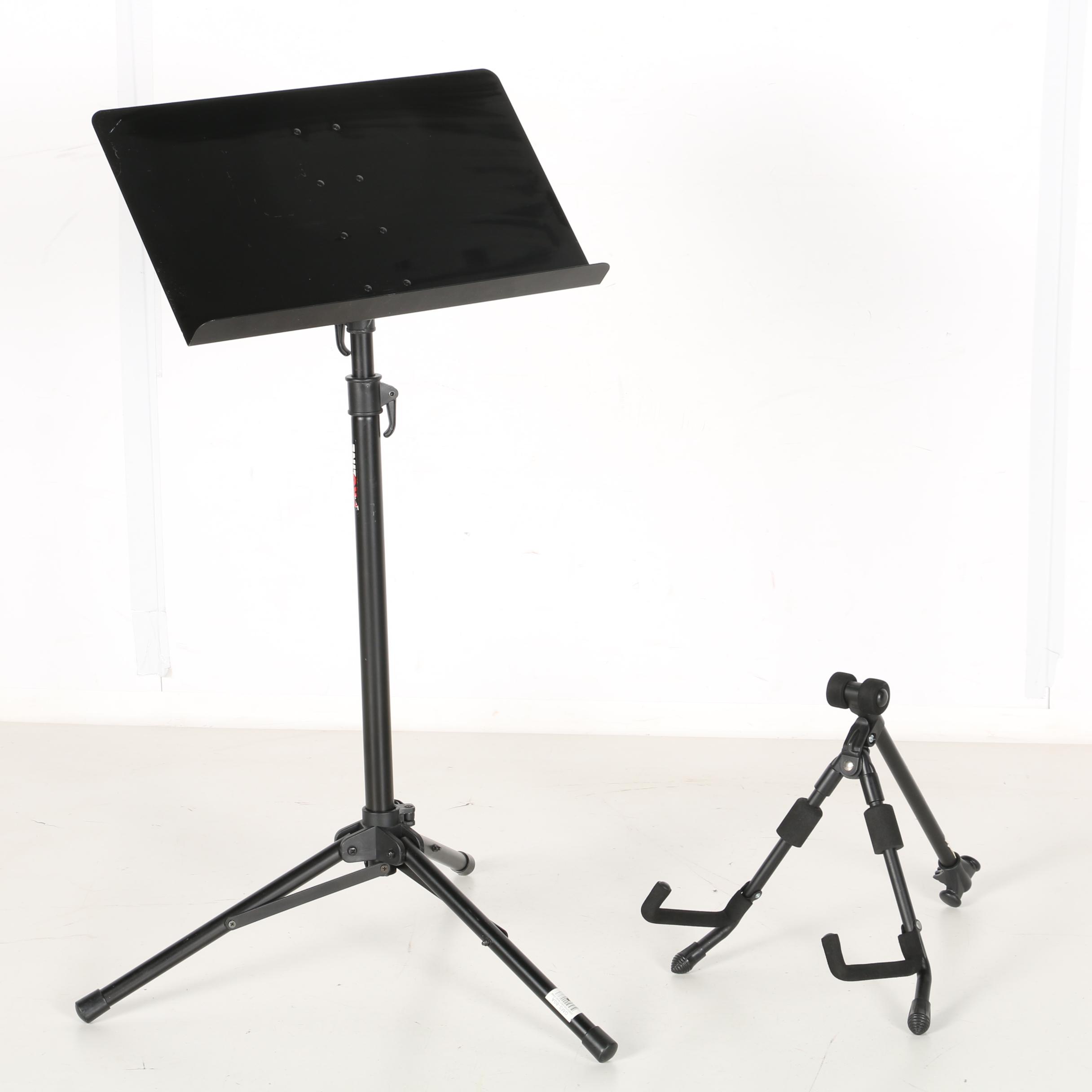 ProLine Music Stand and FretRest Folding Acoustic Guitar Stand