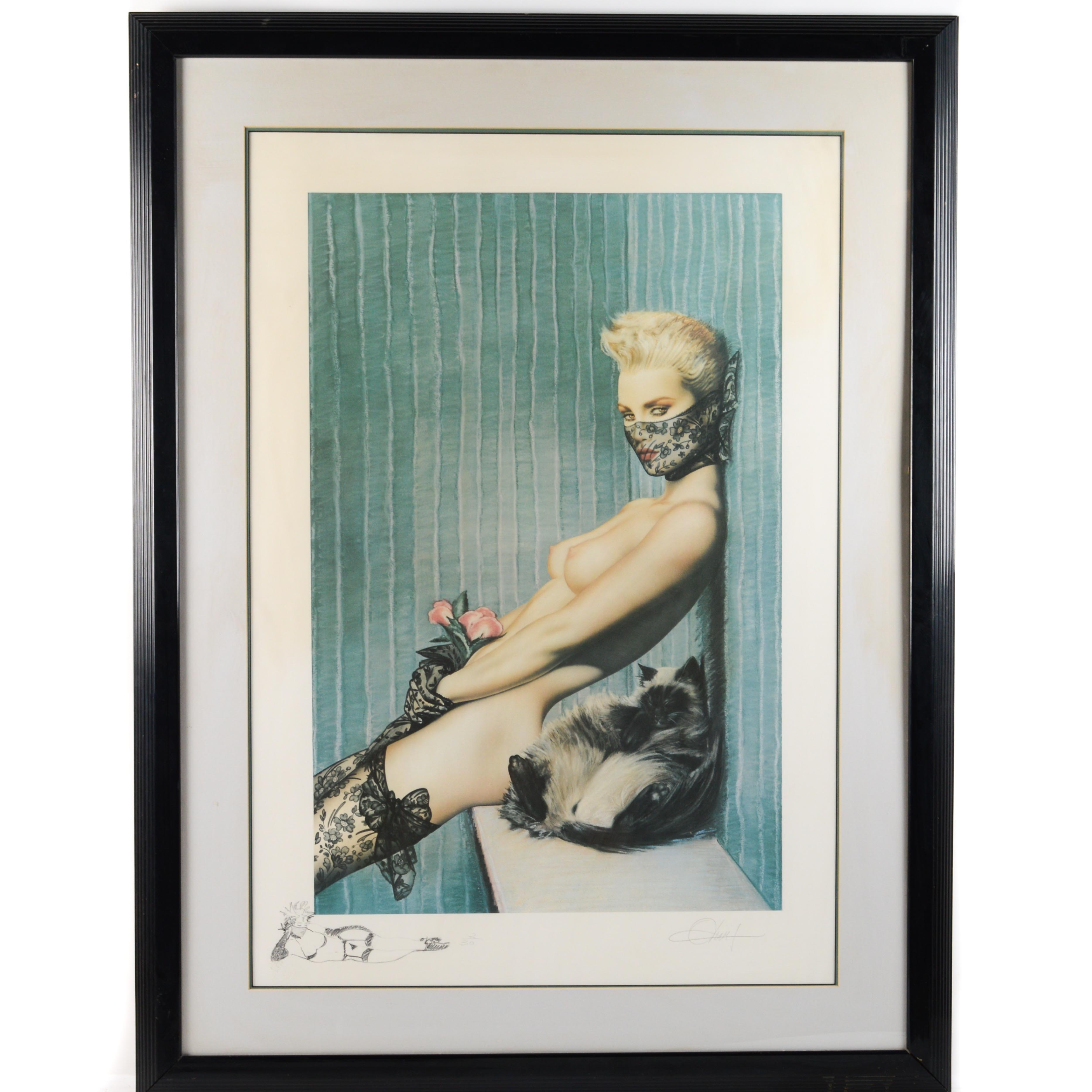 Olivia De Berardinis Limited Edition Lithograph "Kitty"