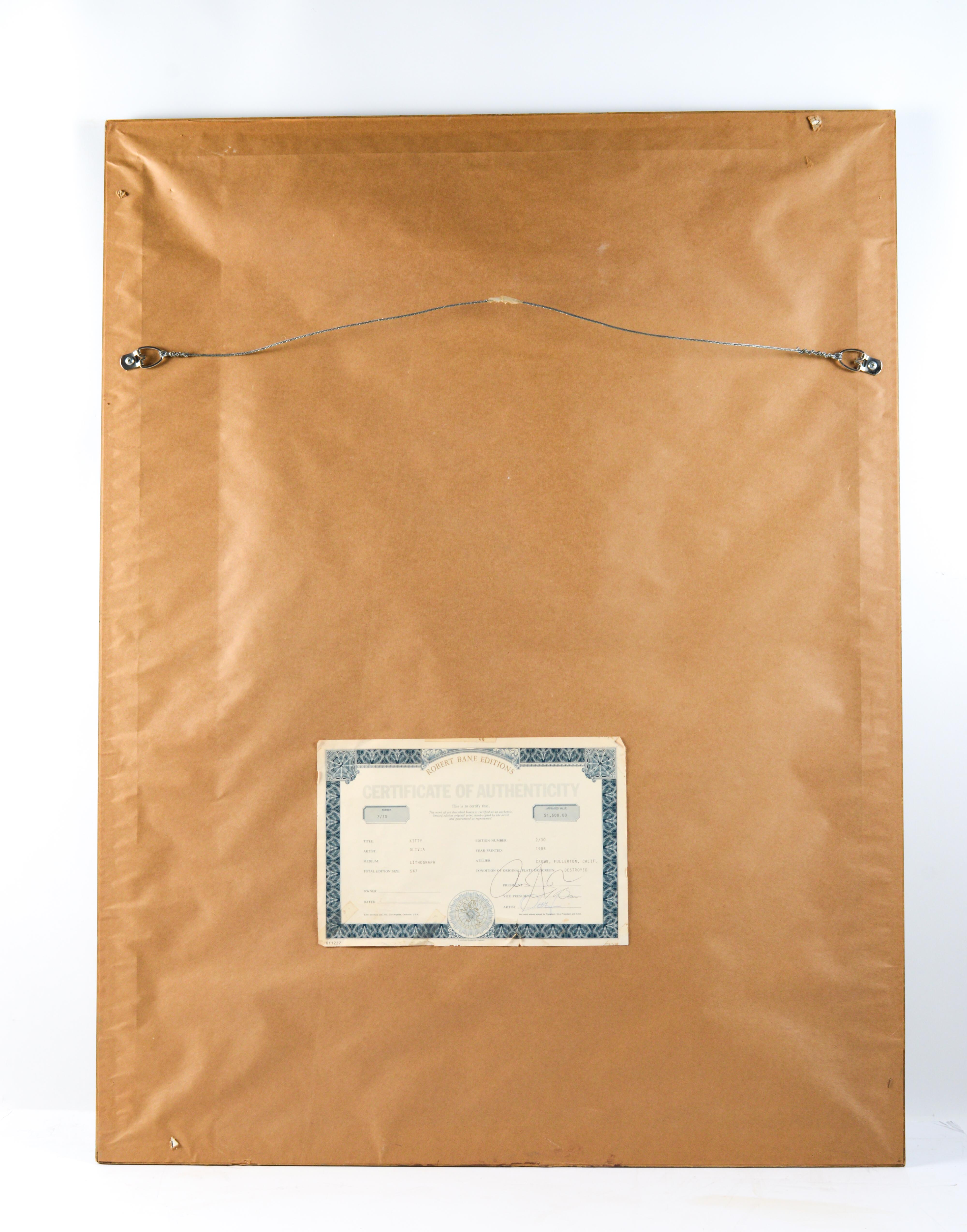 Olivia De Berardinis Limited Edition Lithograph "Kitty"