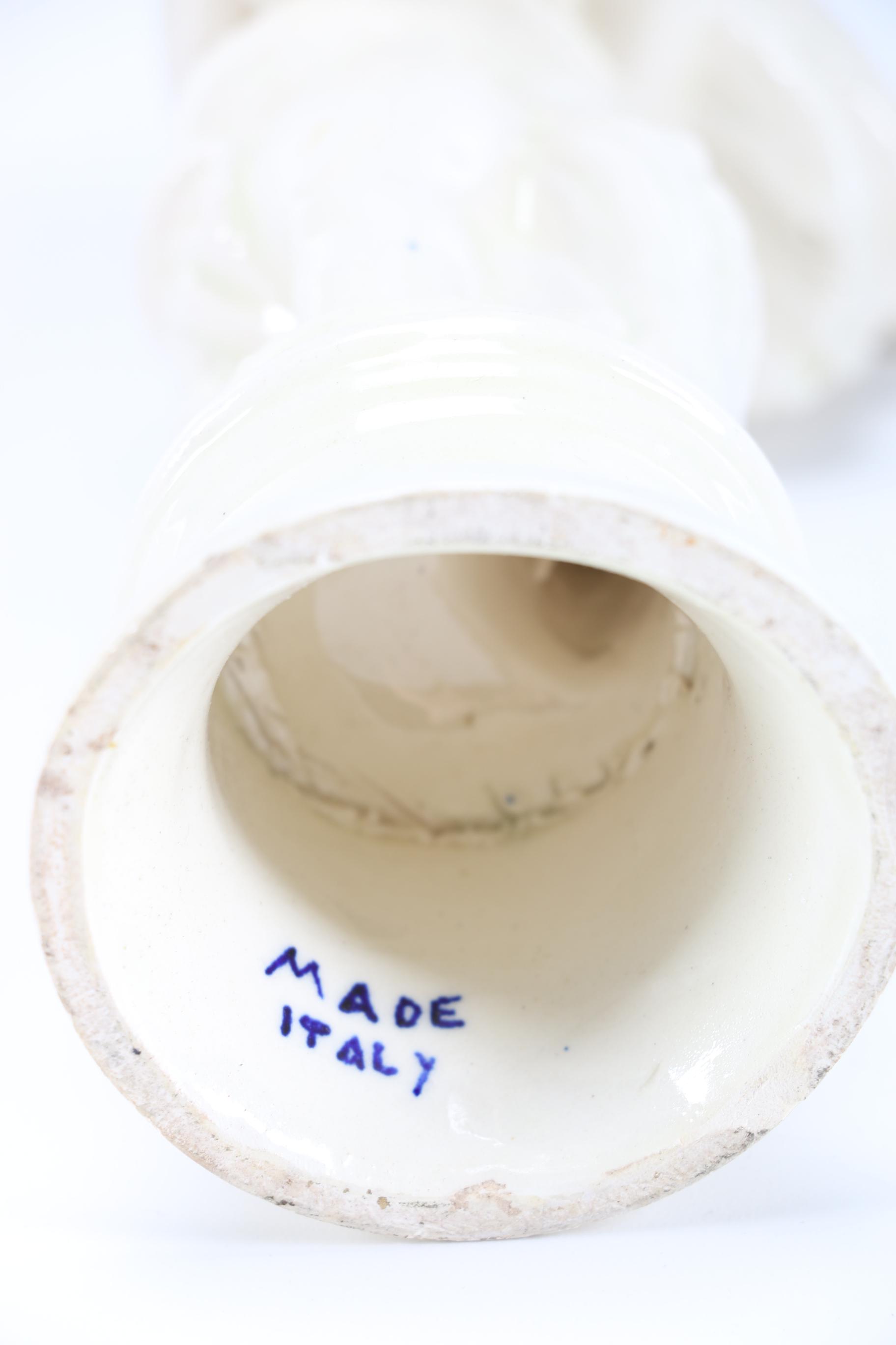 Vintage Italian Ceramic Cherub Statues