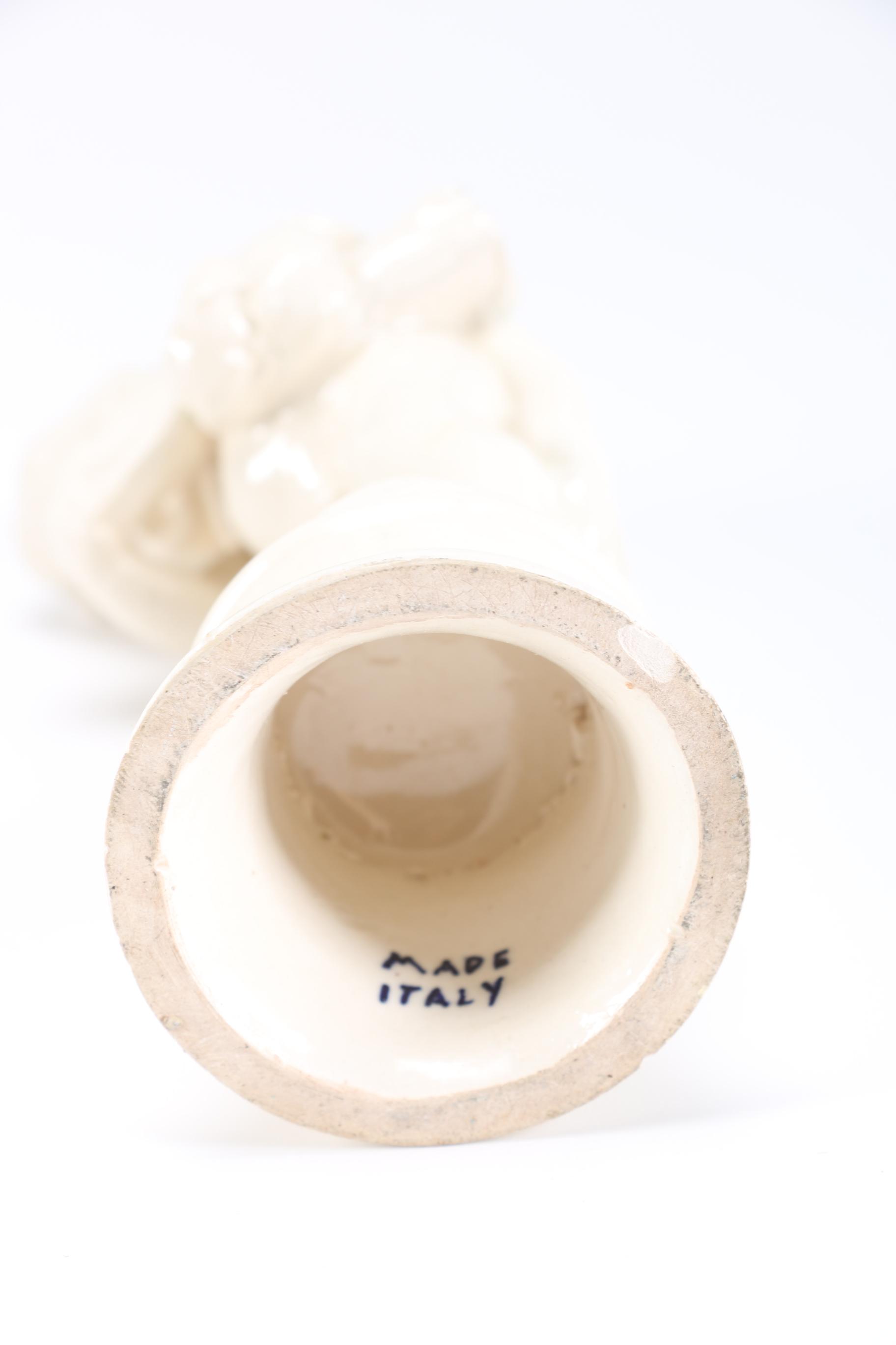 Vintage Italian Ceramic Cherub Statues