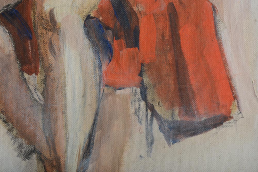 Alexander Minewski Oil Painting Seated Female Nude