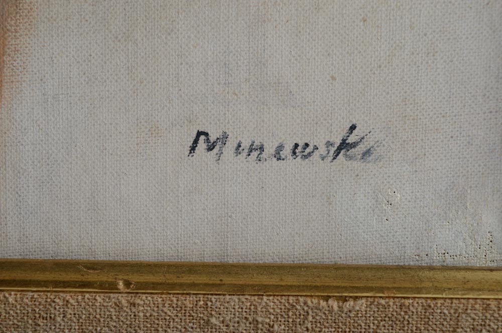 Alexander Minewski Oil Painting Seated Female Nude