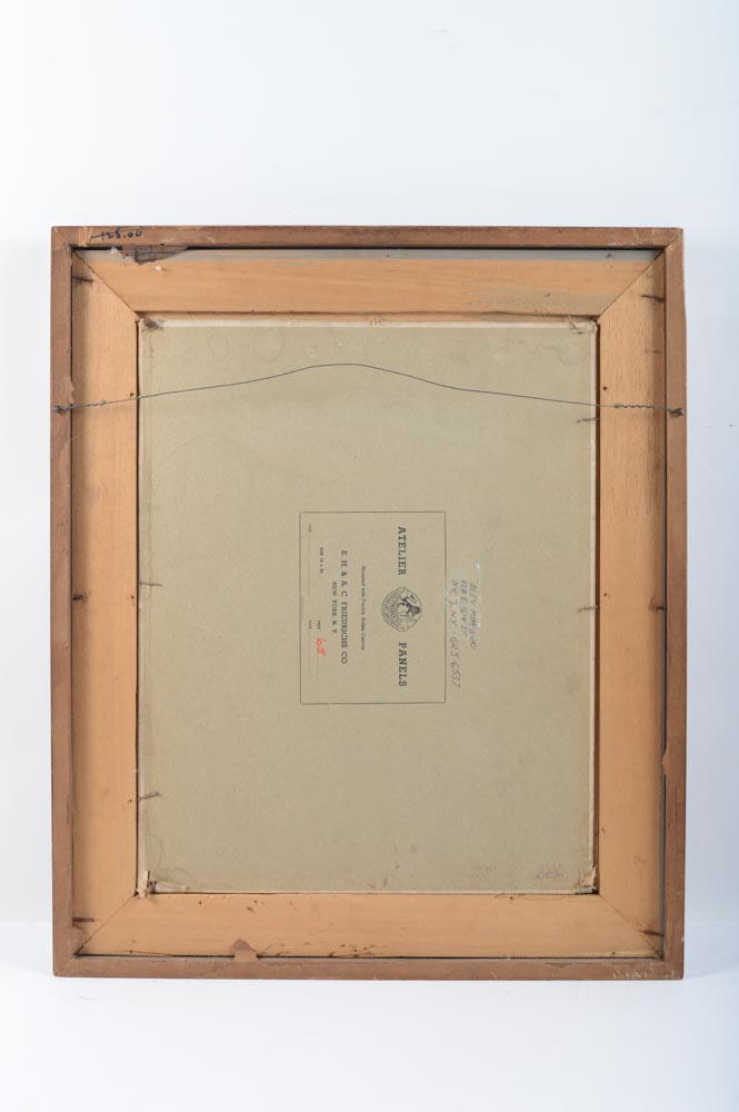 Alexander Minewski Oil Painting Seated Female Nude