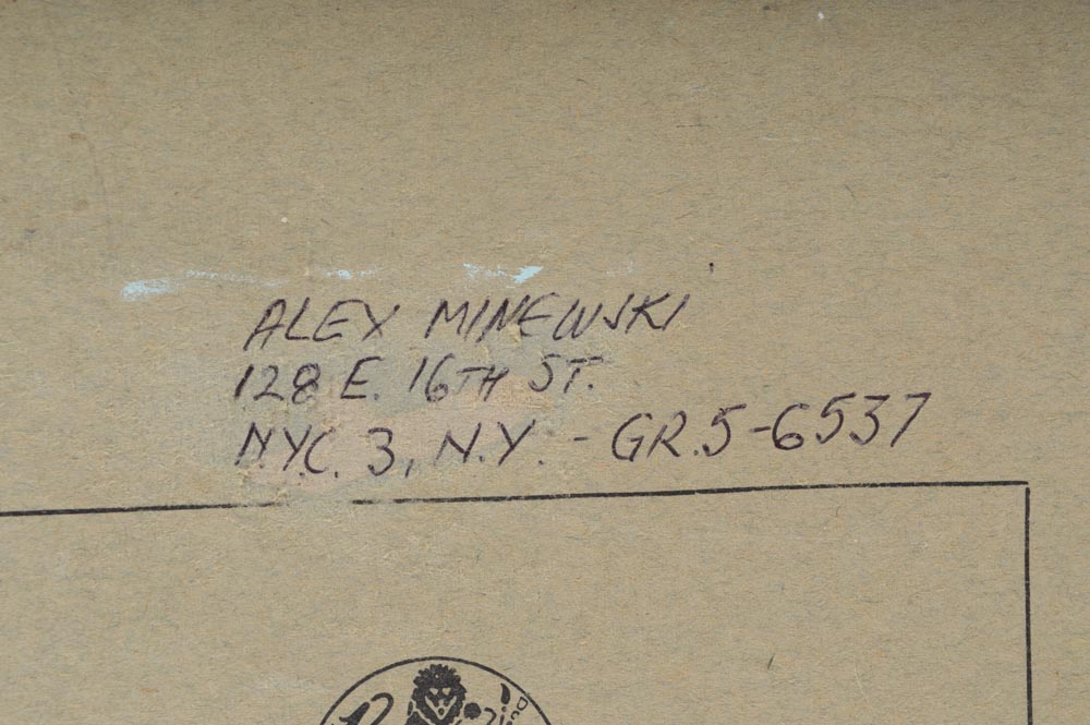 Alexander Minewski Oil Painting Seated Female Nude