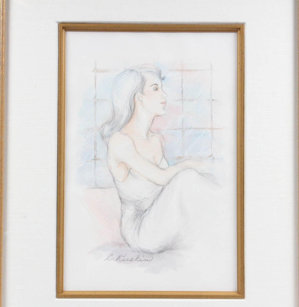 C. Ruskin "Dreaming II"  Mixed Media Painting