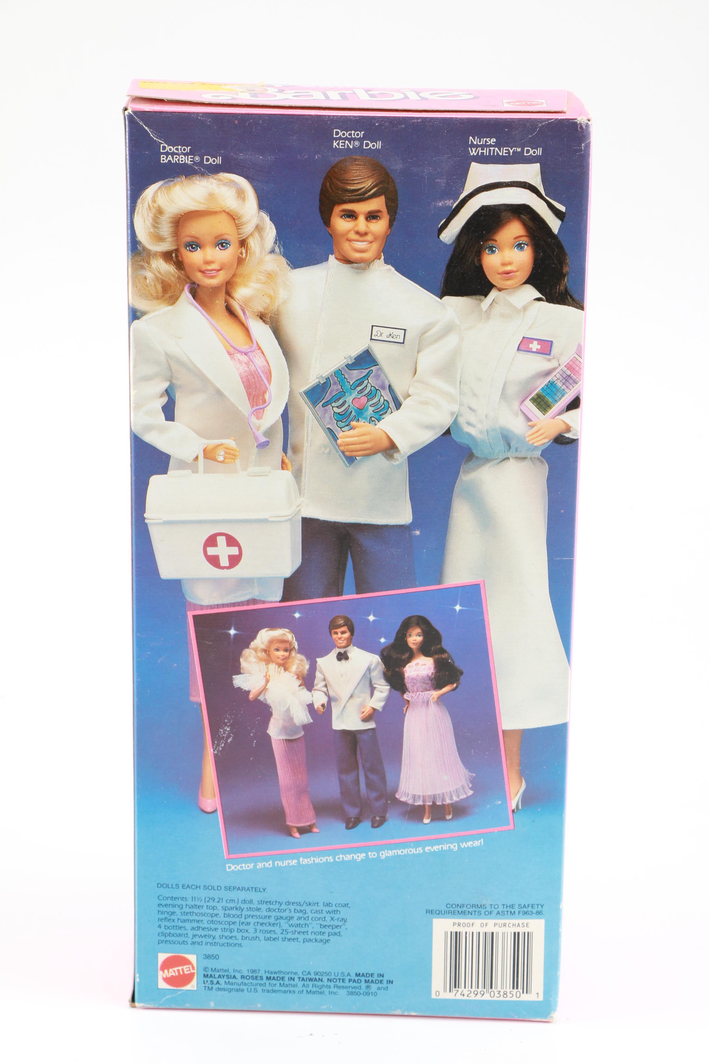 1987 Doctor Barbie and Ken Dolls